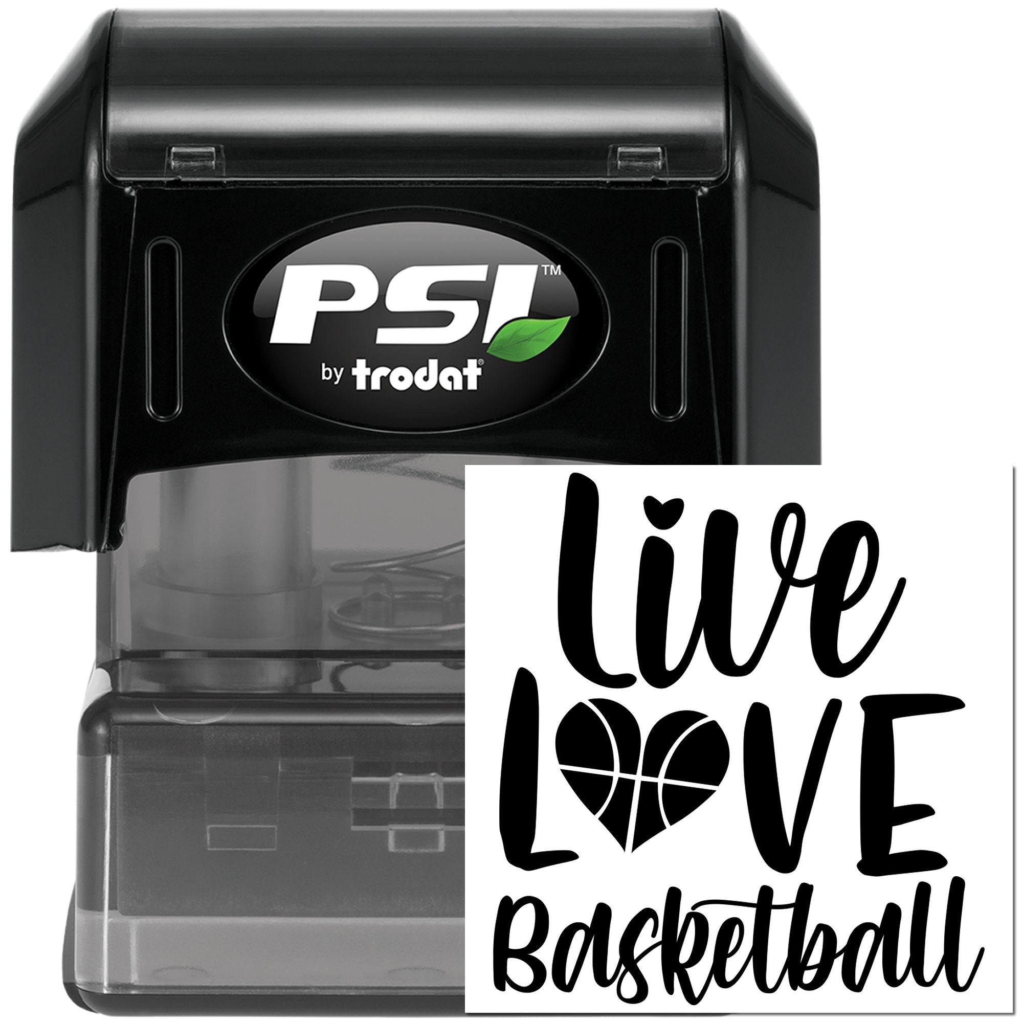 Pre-Inked Live Love Basketball Craft Stamp