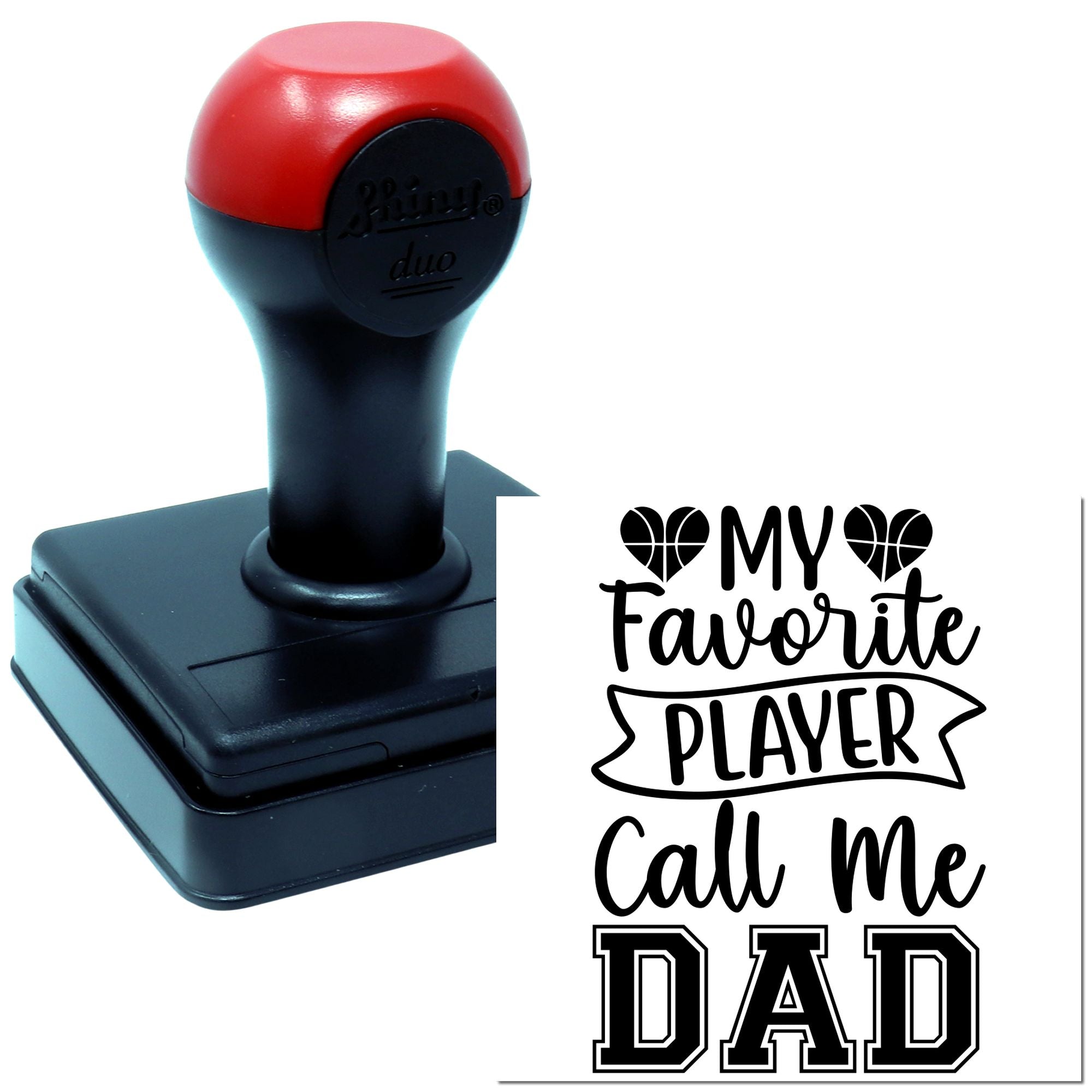 Duo Favorite Basketball Player Calls Dad Hand Stamp