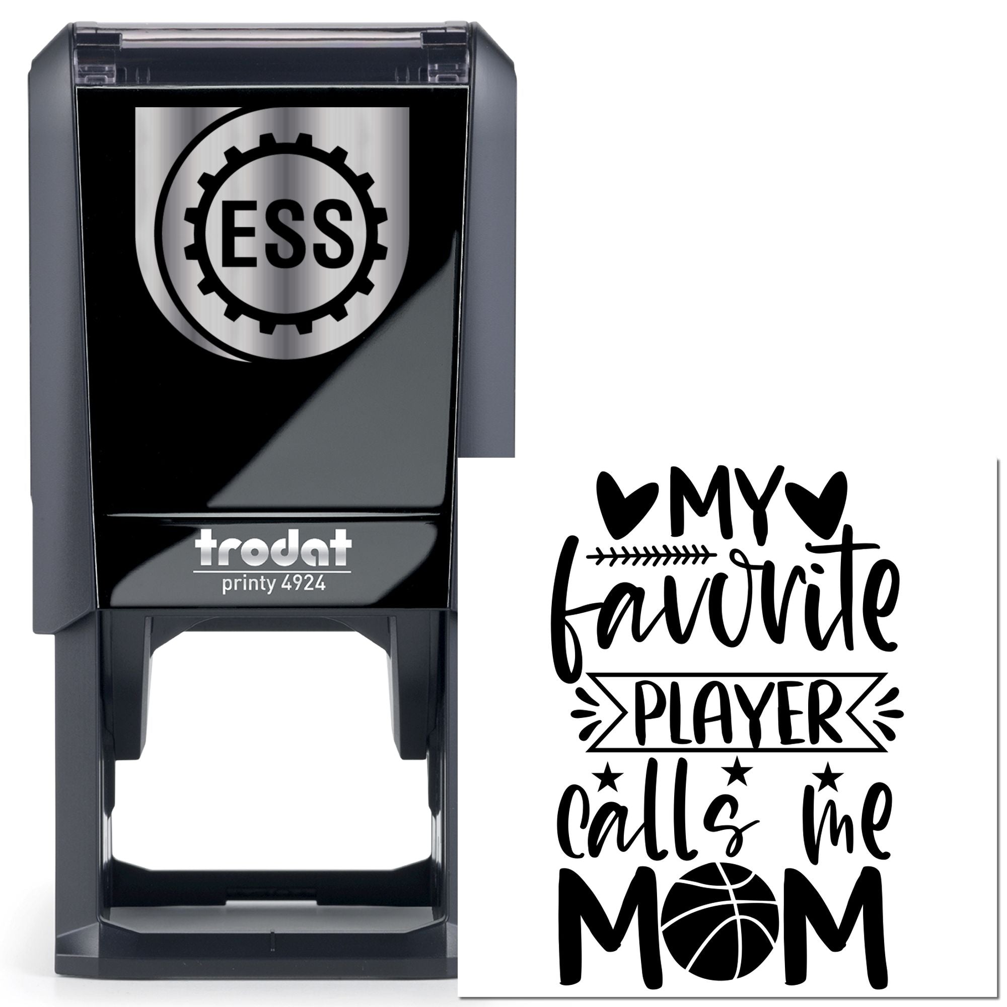 Self-Inking Basketball Mom Paper Craft Stamp
