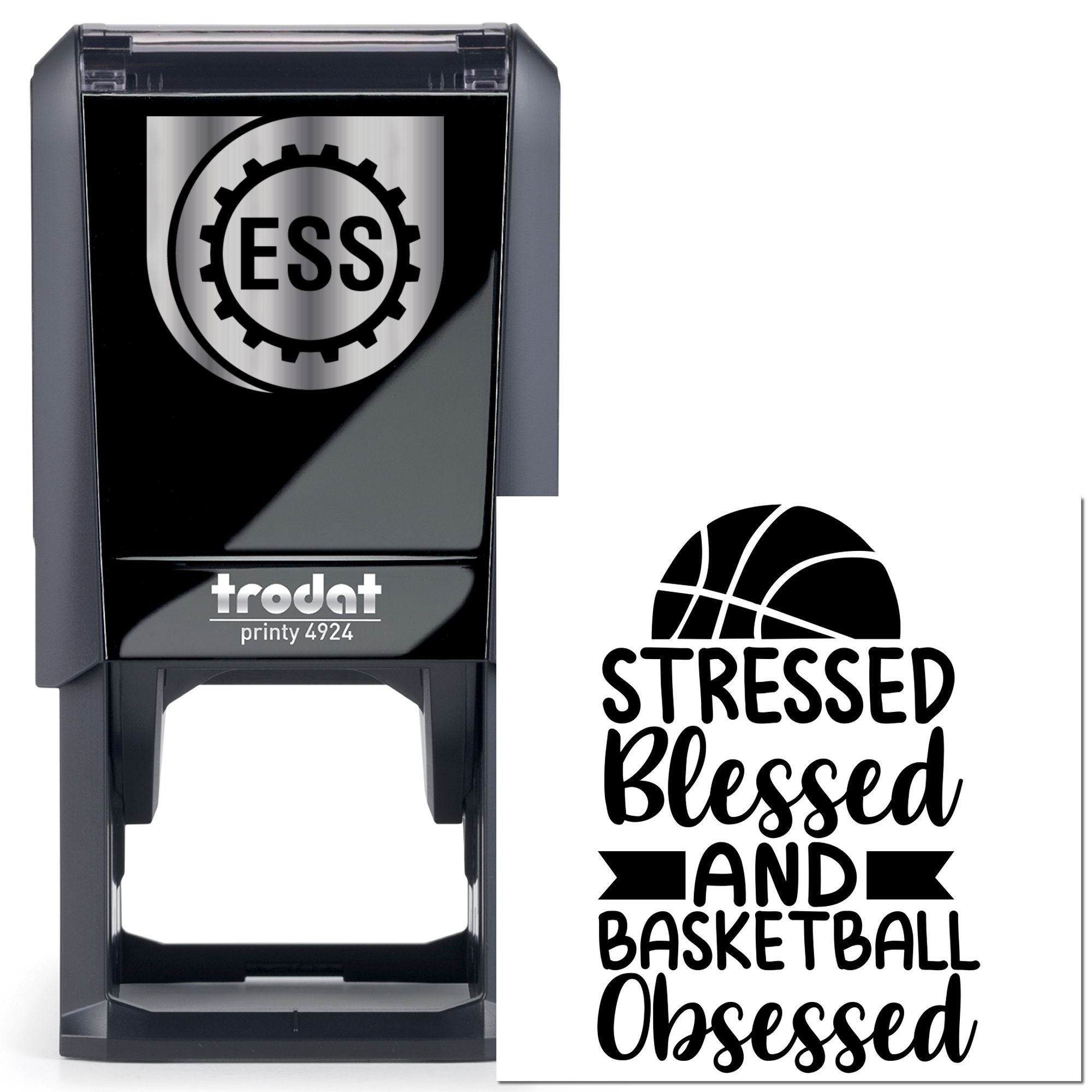 Self-Inking Basketball Obsessed Paper Craft Stamp