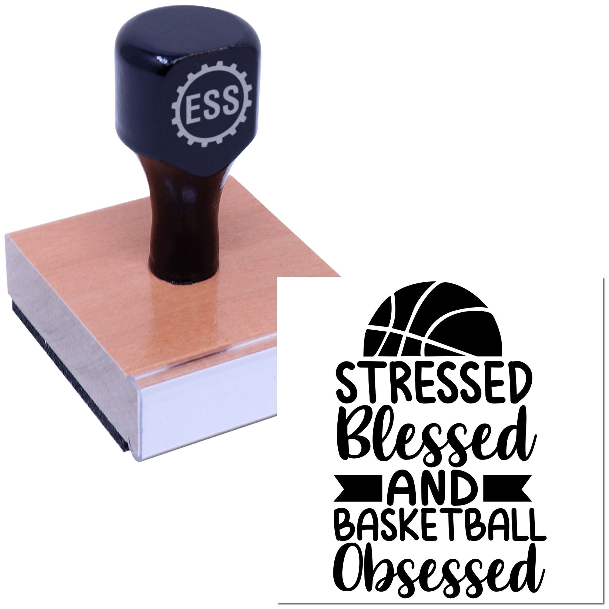 Blessed Basketball Obsession Cardmaking Rubber Stamp