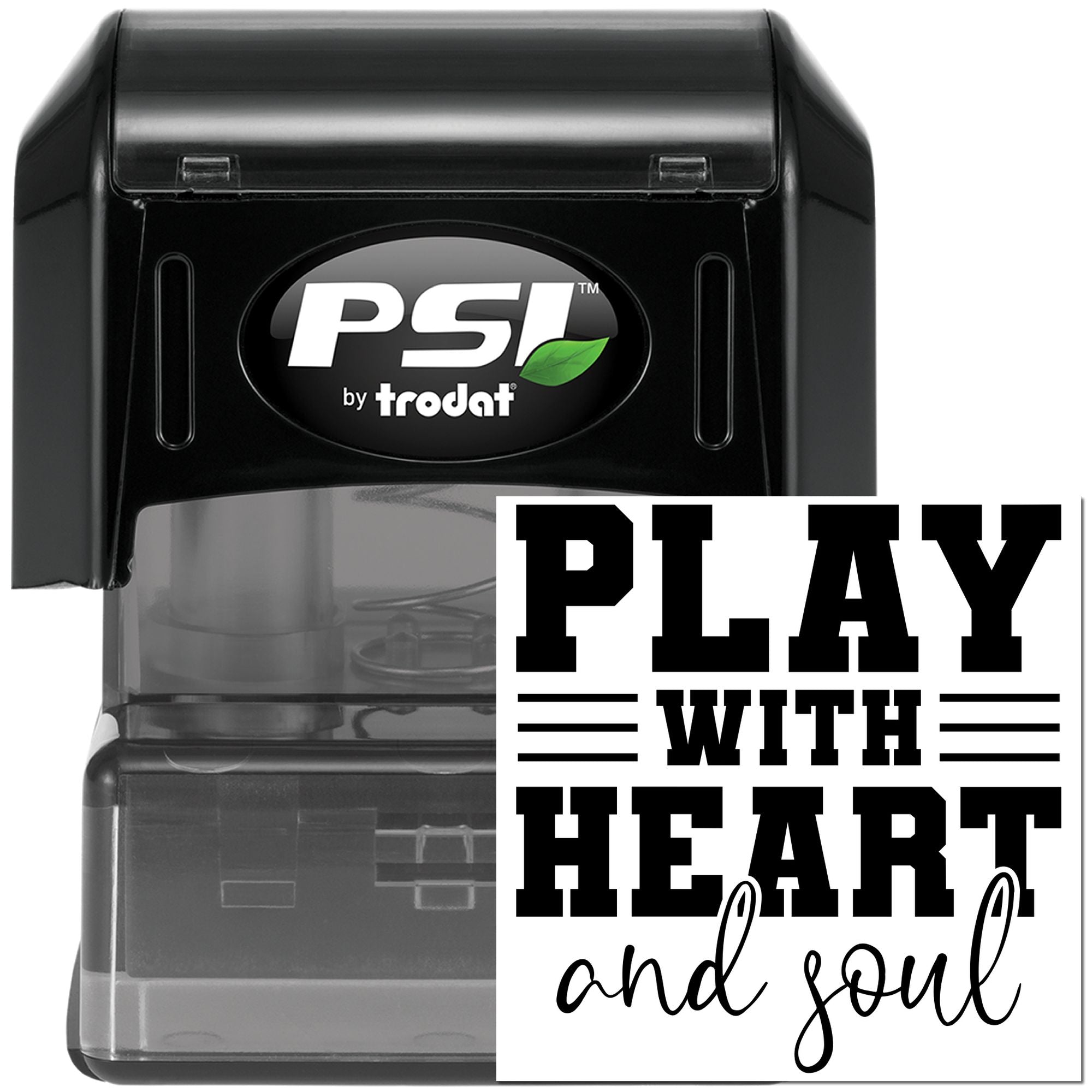 Pre-Inked Play With Heart Papercraft Stamp