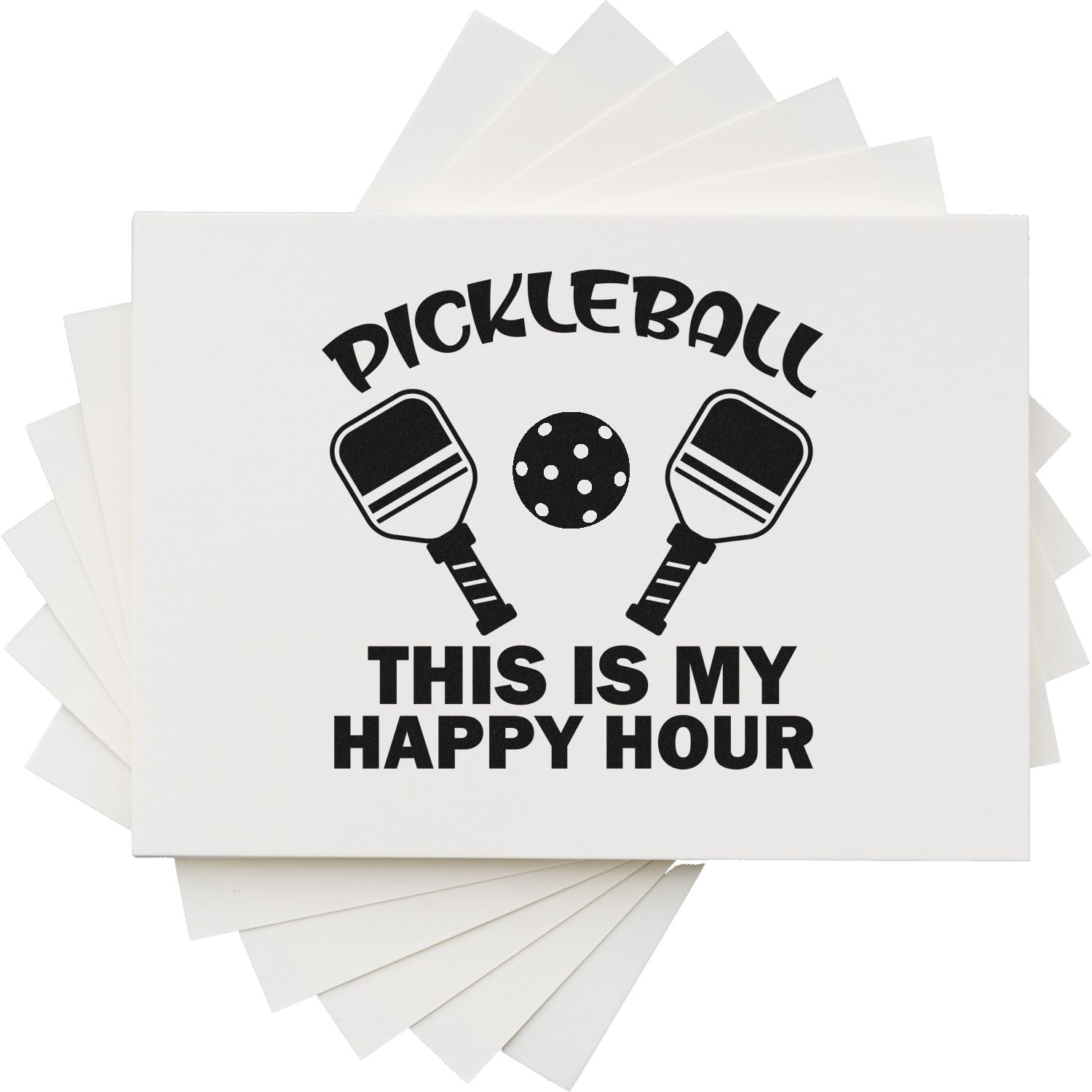Pre-Inked Pickleball Happy Hour Journaling Stamp