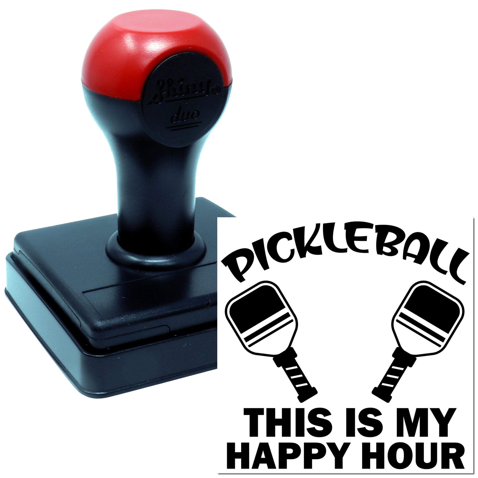 Duo Pickleball Is My Happy Hour Hand Stamp