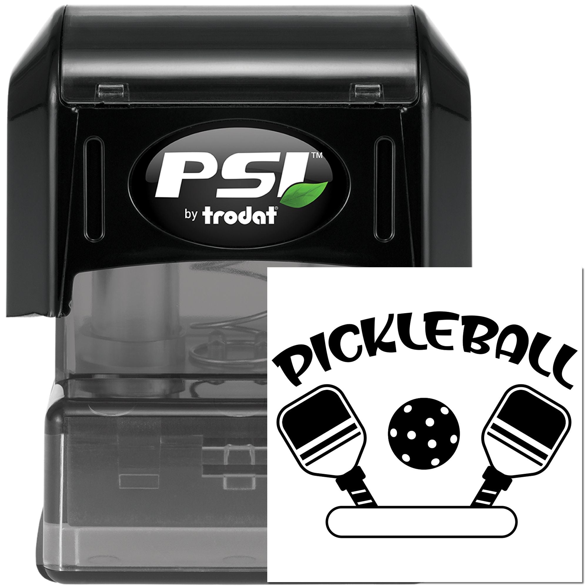 Pre-Inked Pickleball Paddle Set Note Card Stamp