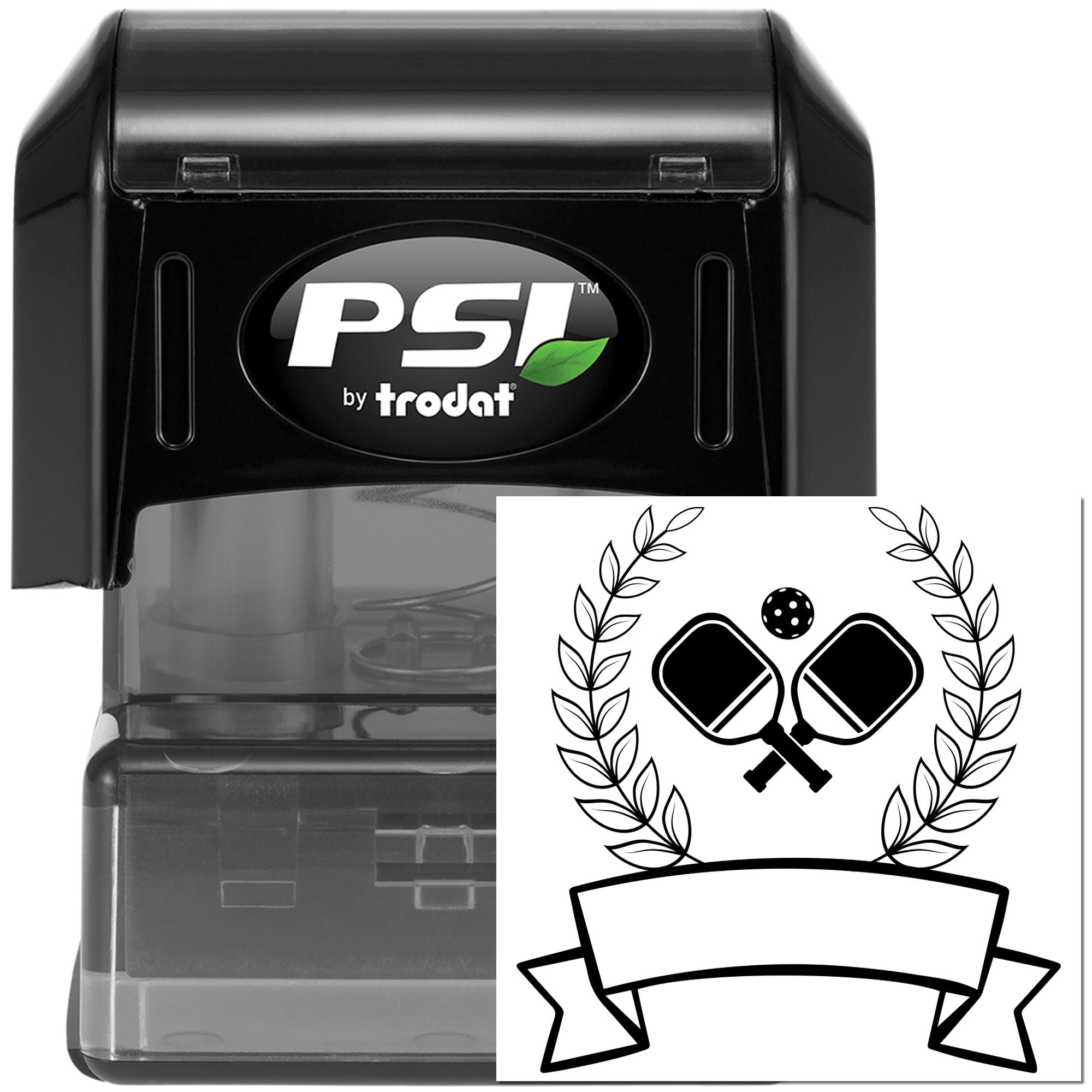 Pre-Inked Table Tennis Logo Tag Stamp