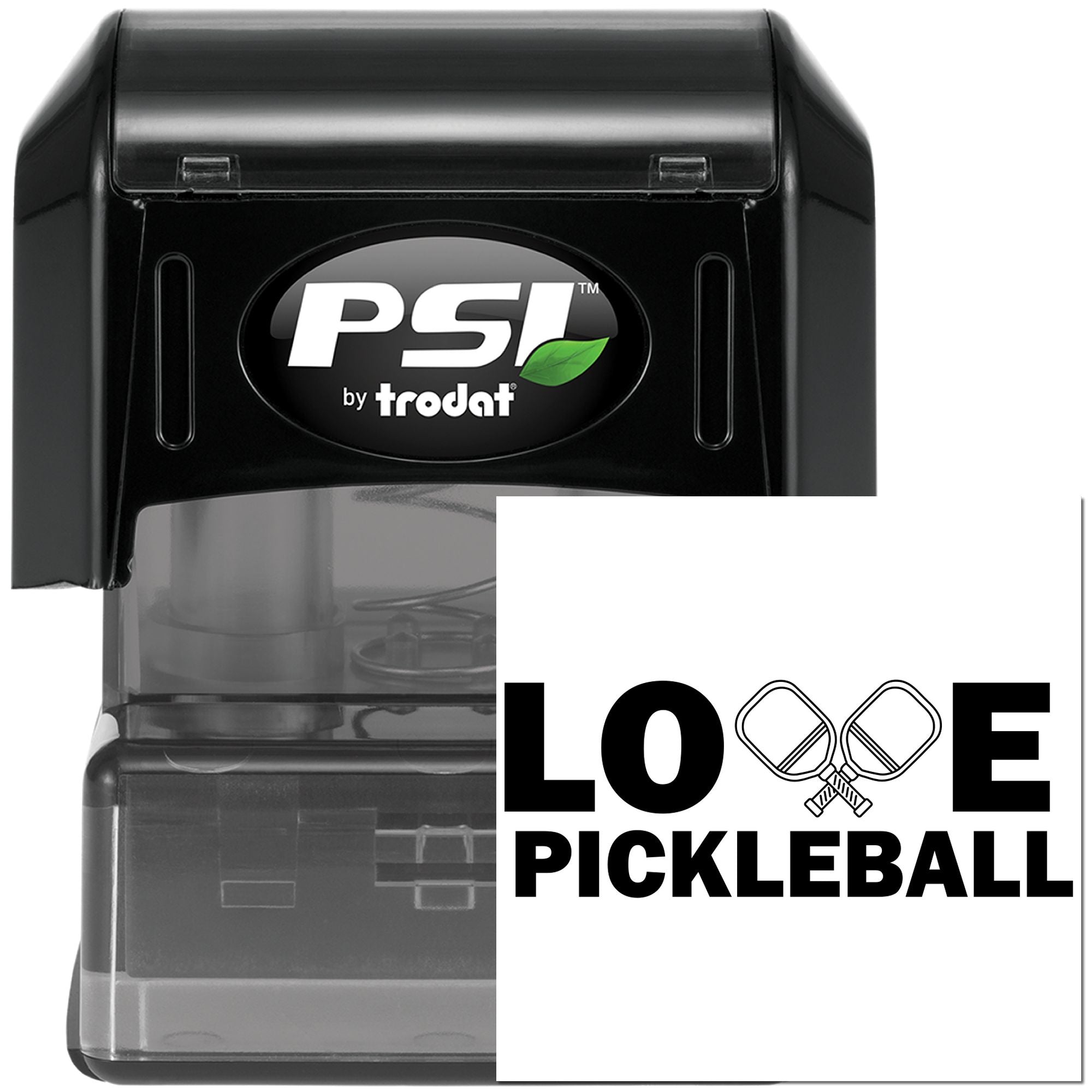 Pre-Inked Love Lacrosse Pickleball Place Card Stamp