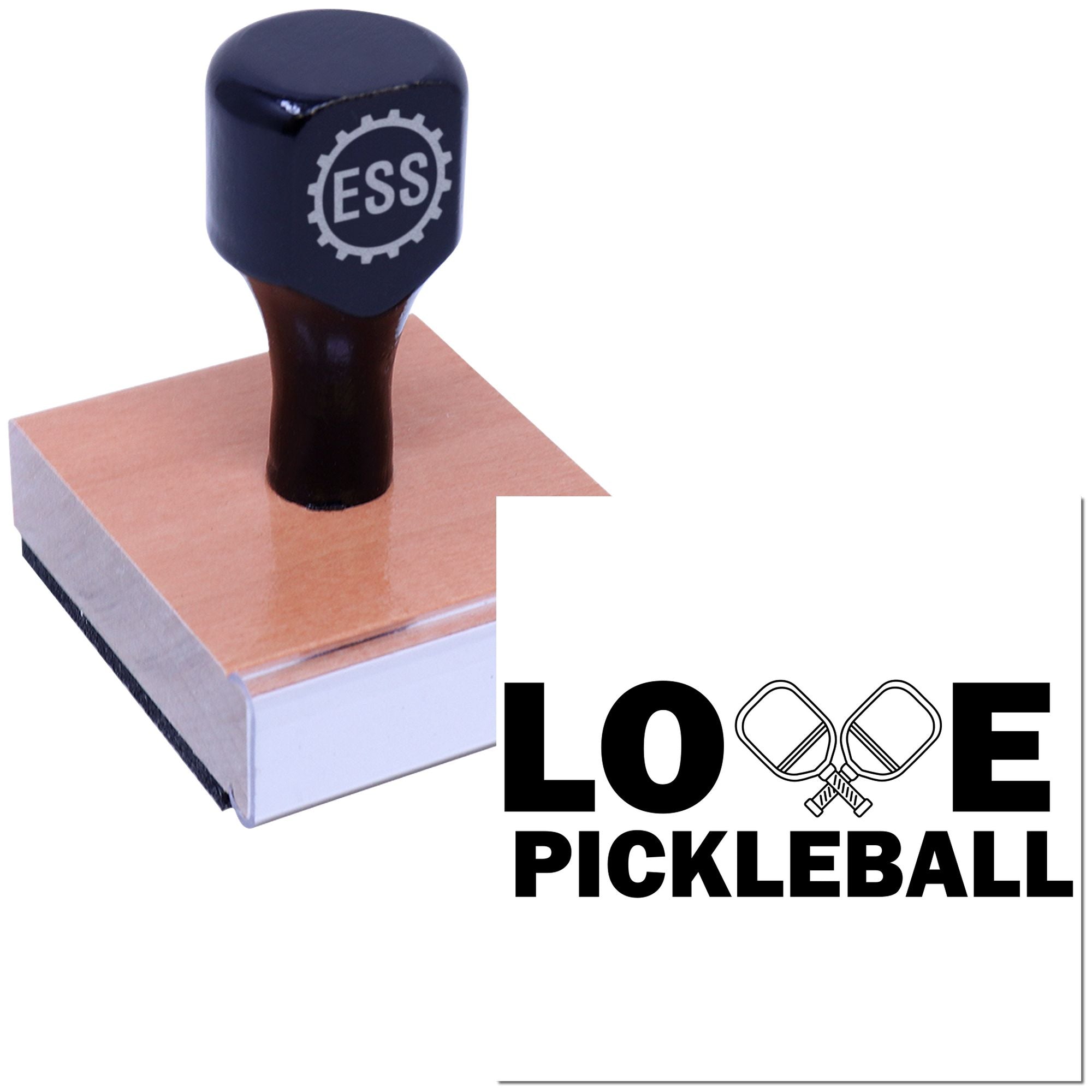 Crossed Paddle Love Scrapbook Rubber Stamp