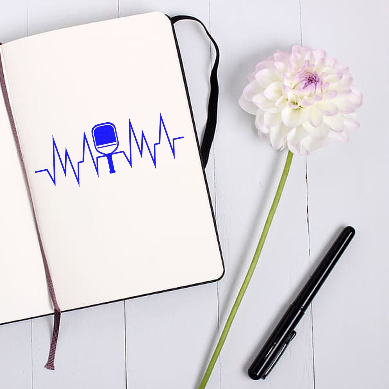 Self-Inking Heartbeat Stethoscope Paper Craft Stamp