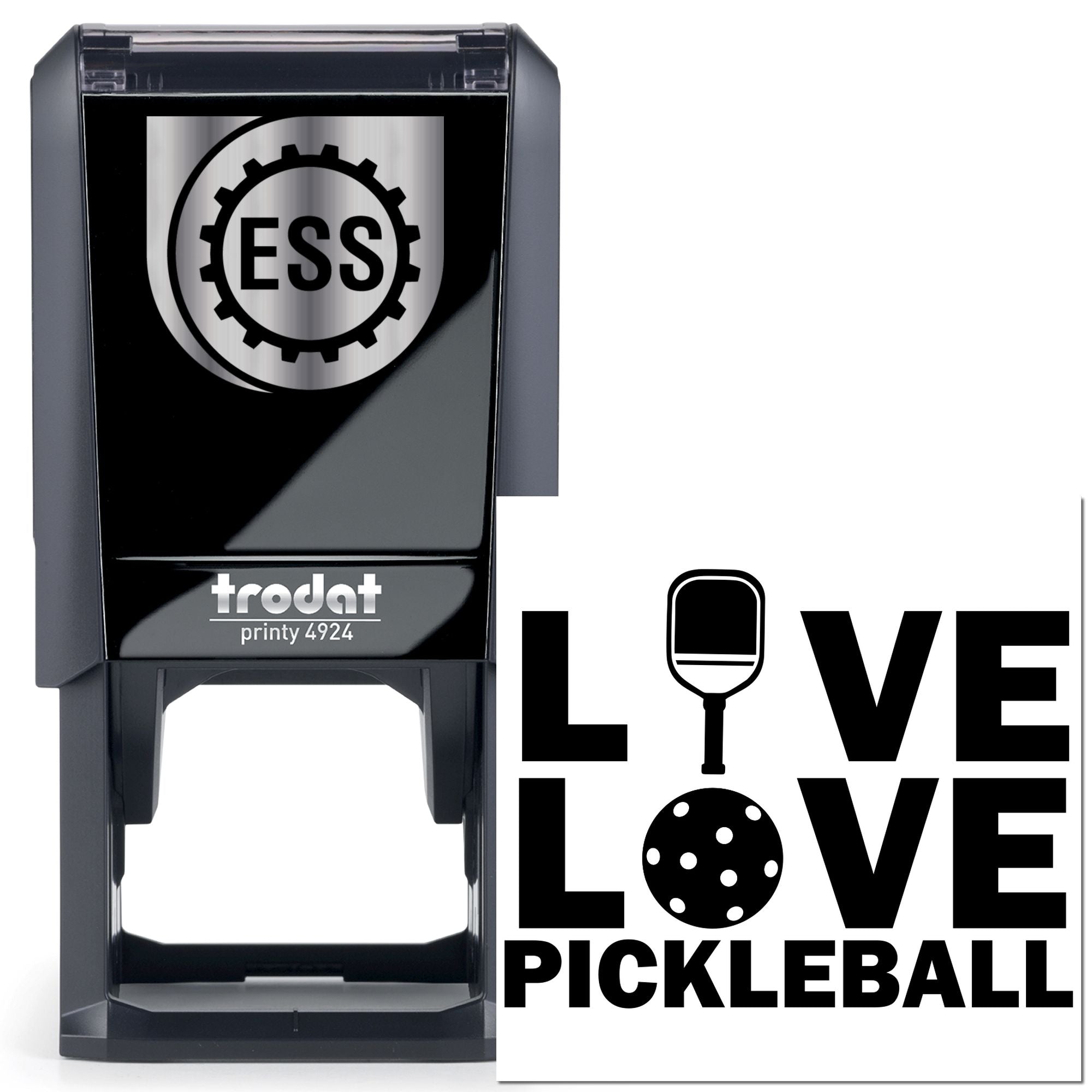 Self-Inking Love Pickleball Paper Goods Stamp