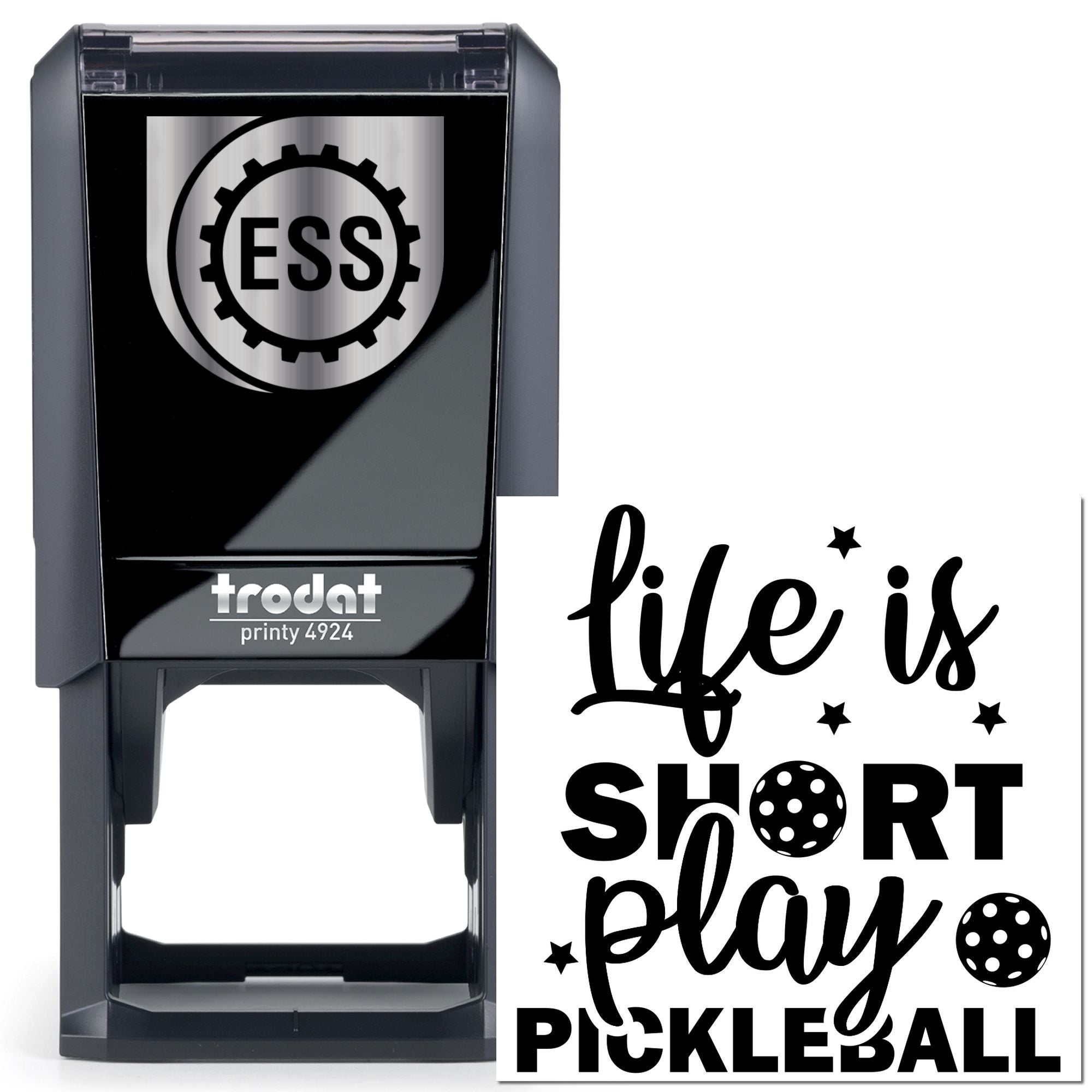 Self-Inking Pickleball Life Greeting Card Stamp