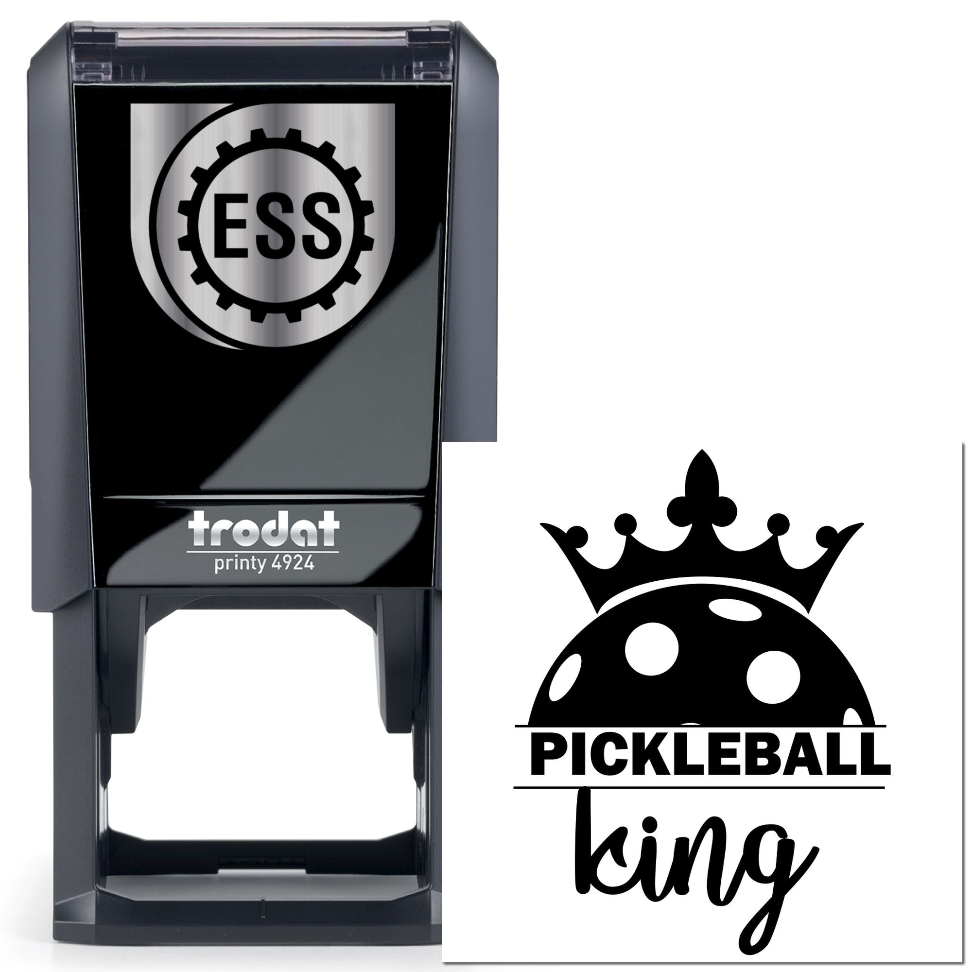 Self-Inking Pickleball King Note Card Stamp
