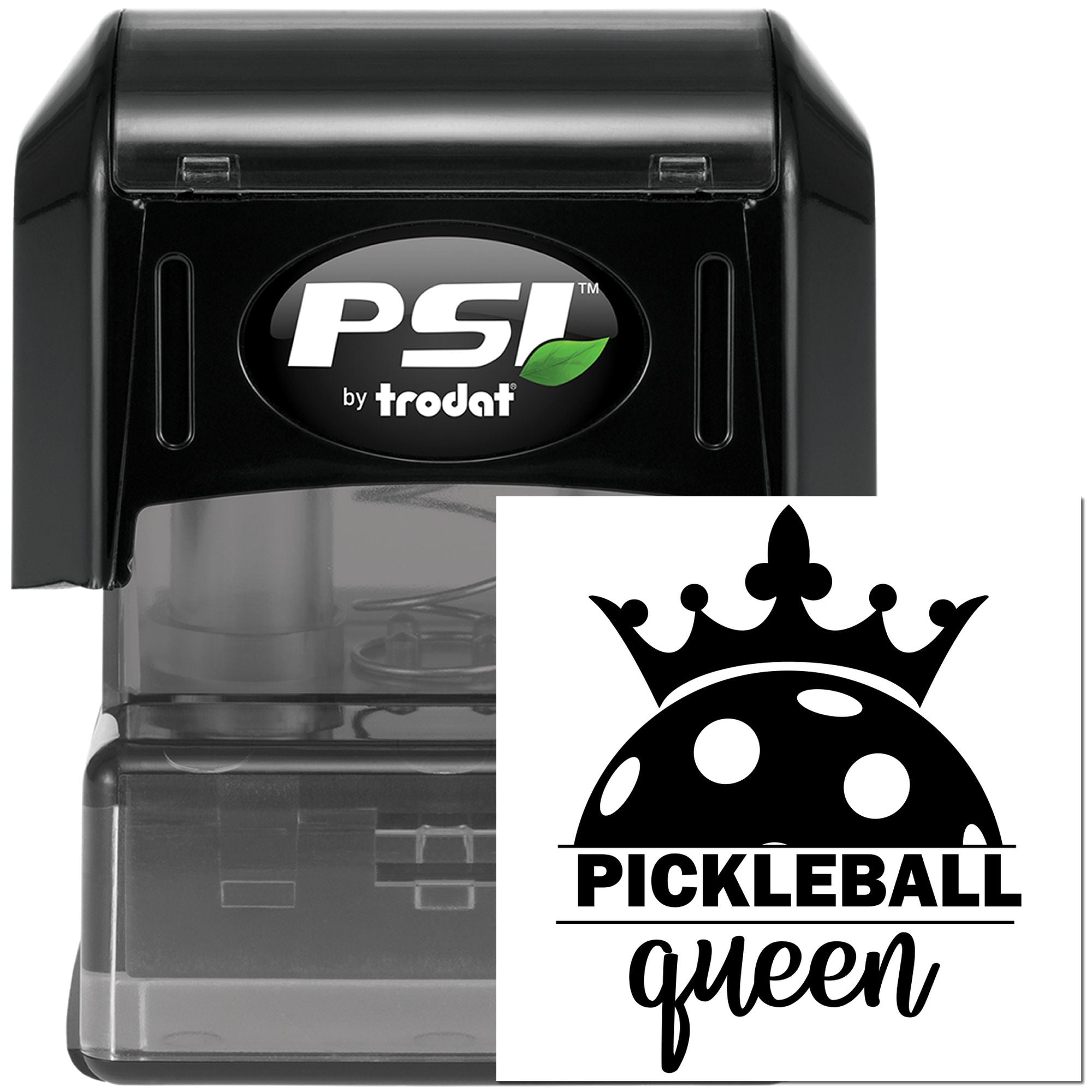 Pre-Inked Crowned Pickleball Queen Greeting Card Stamp
