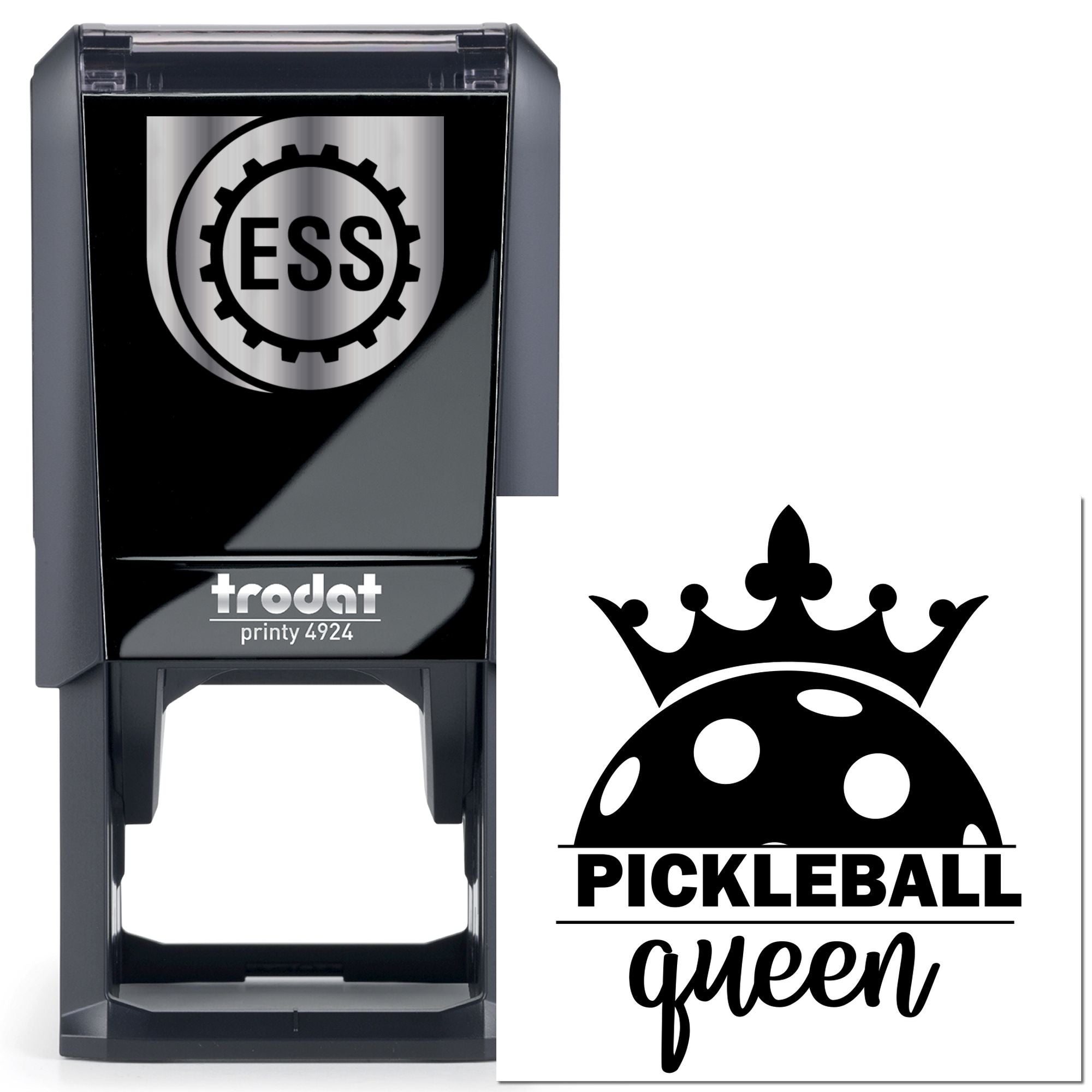 Self-Inking Pickle Queen Mini Card Stamp
