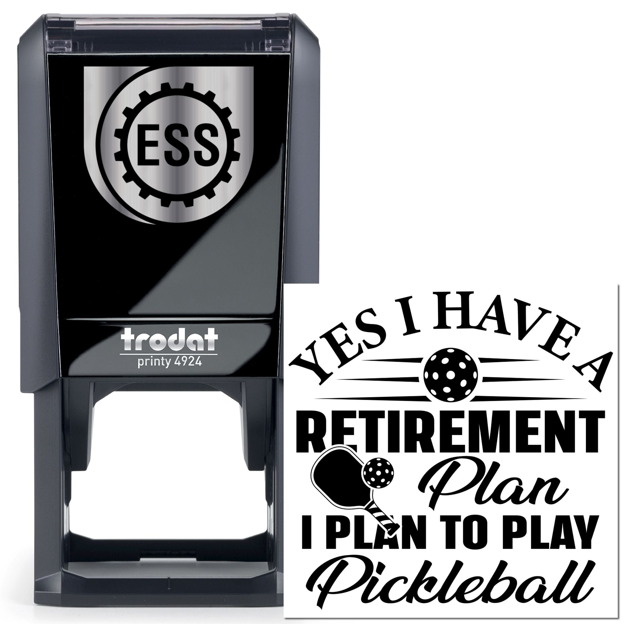 Self-Inking Pickleball Plan Tag Stamp