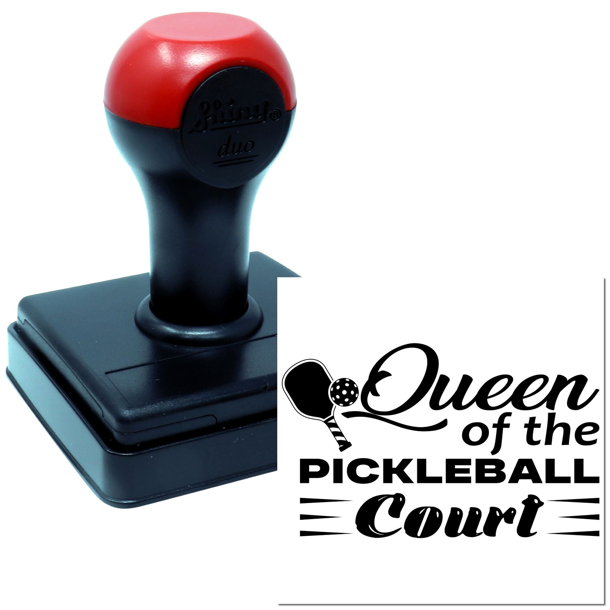 Duo Regal Pickleball Queen Dominating Court Hand Stamp