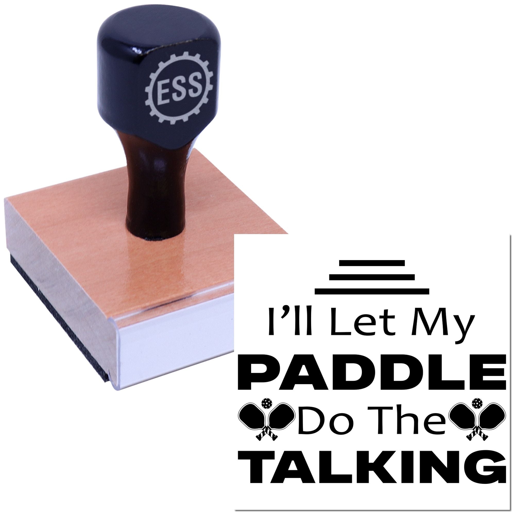 Paddle Speaks Volumes Party Favor Rubber Stamp