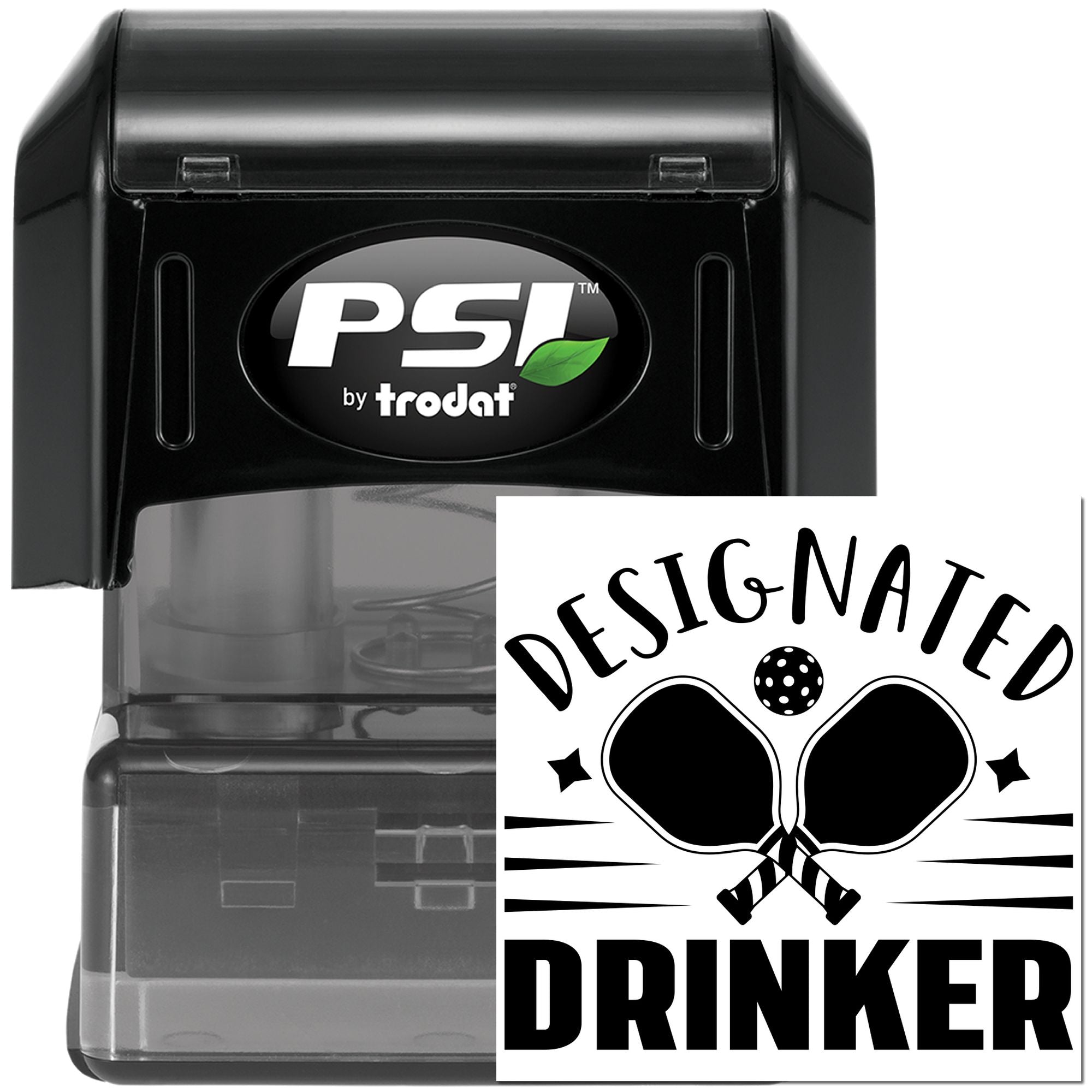 Pre-Inked Designated Drinker Logo Favor Tag Stamp
