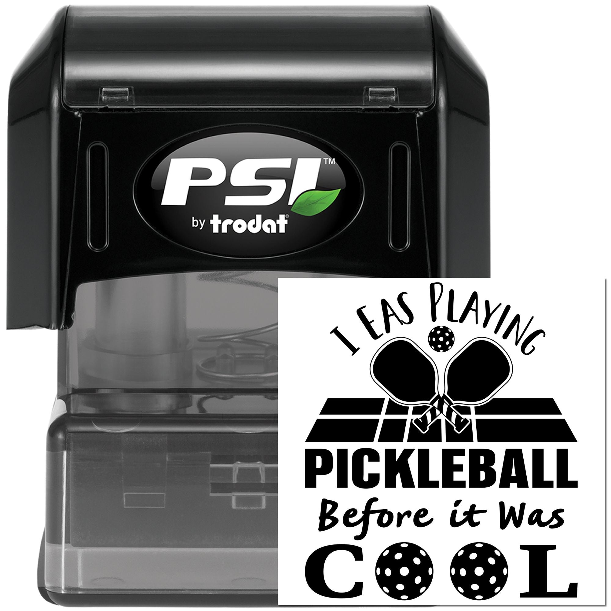 Pre-Inked Cool Pickleball Nostalgia Party Favor Stamp