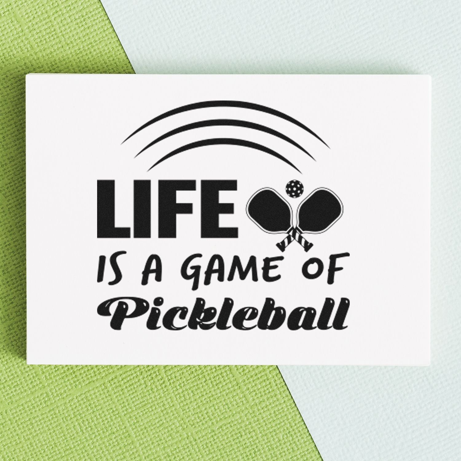 Pre-Inked Pickleball Life Game Scrapbook Stamp