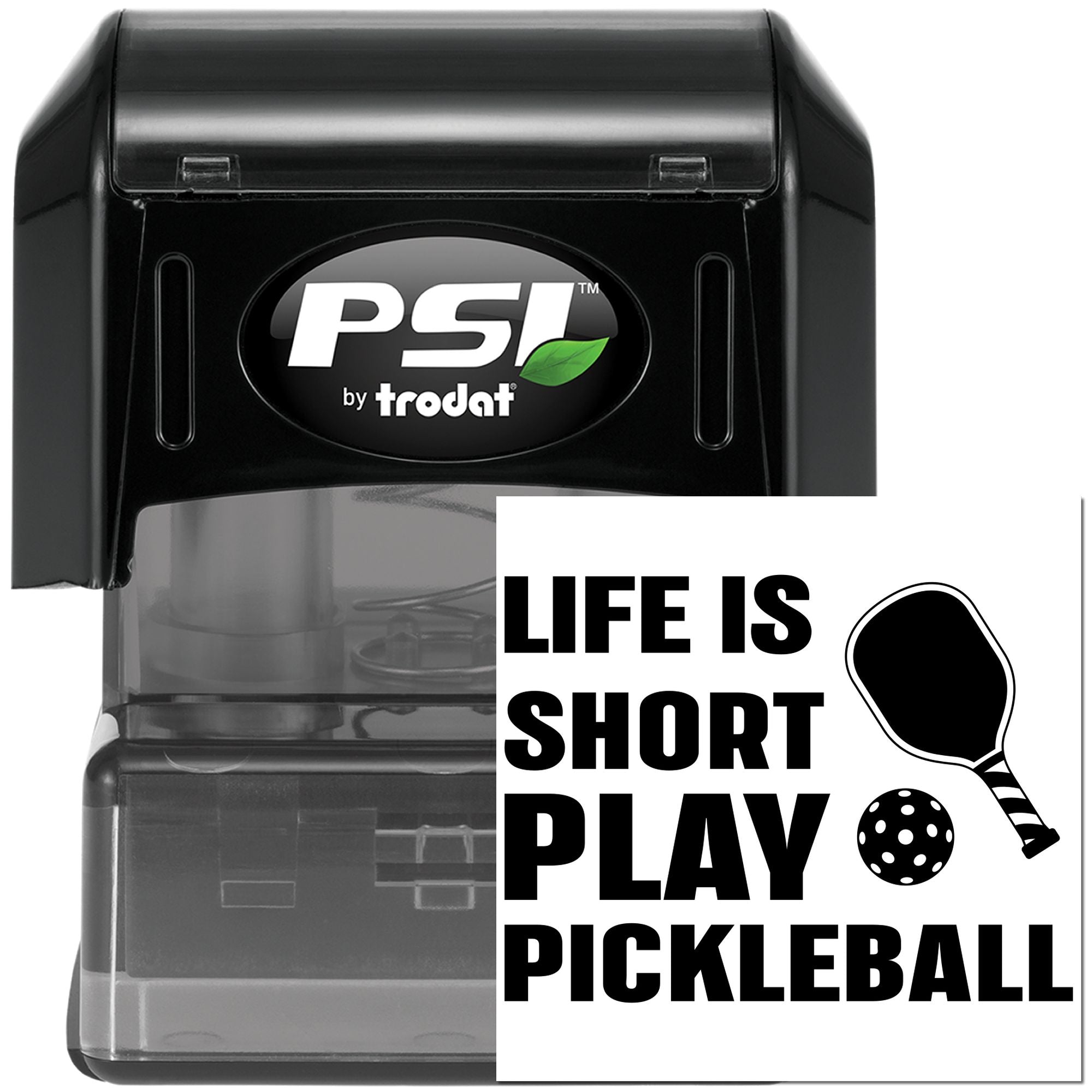 Pre-Inked Pickleball Life Motto Scrapbooking Stamp