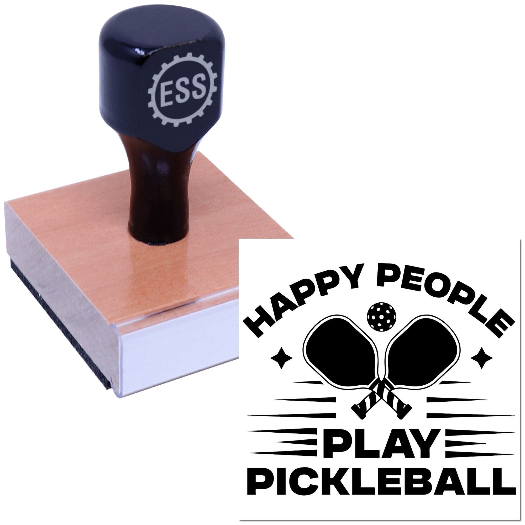 Joyful Paddle Play Handcraft Rubber Stamp