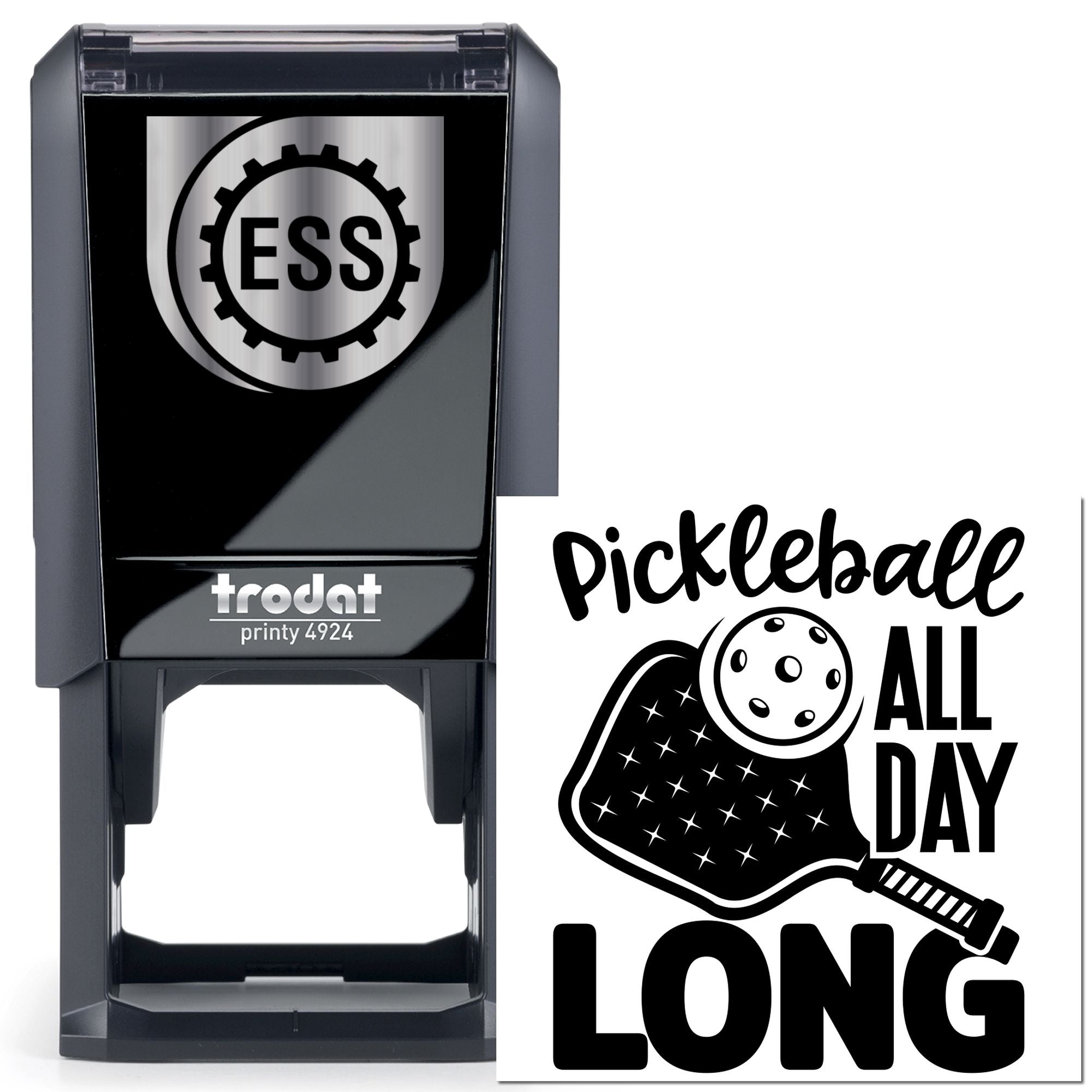 Self-Inking Pickleball Long Handcraft Stamp
