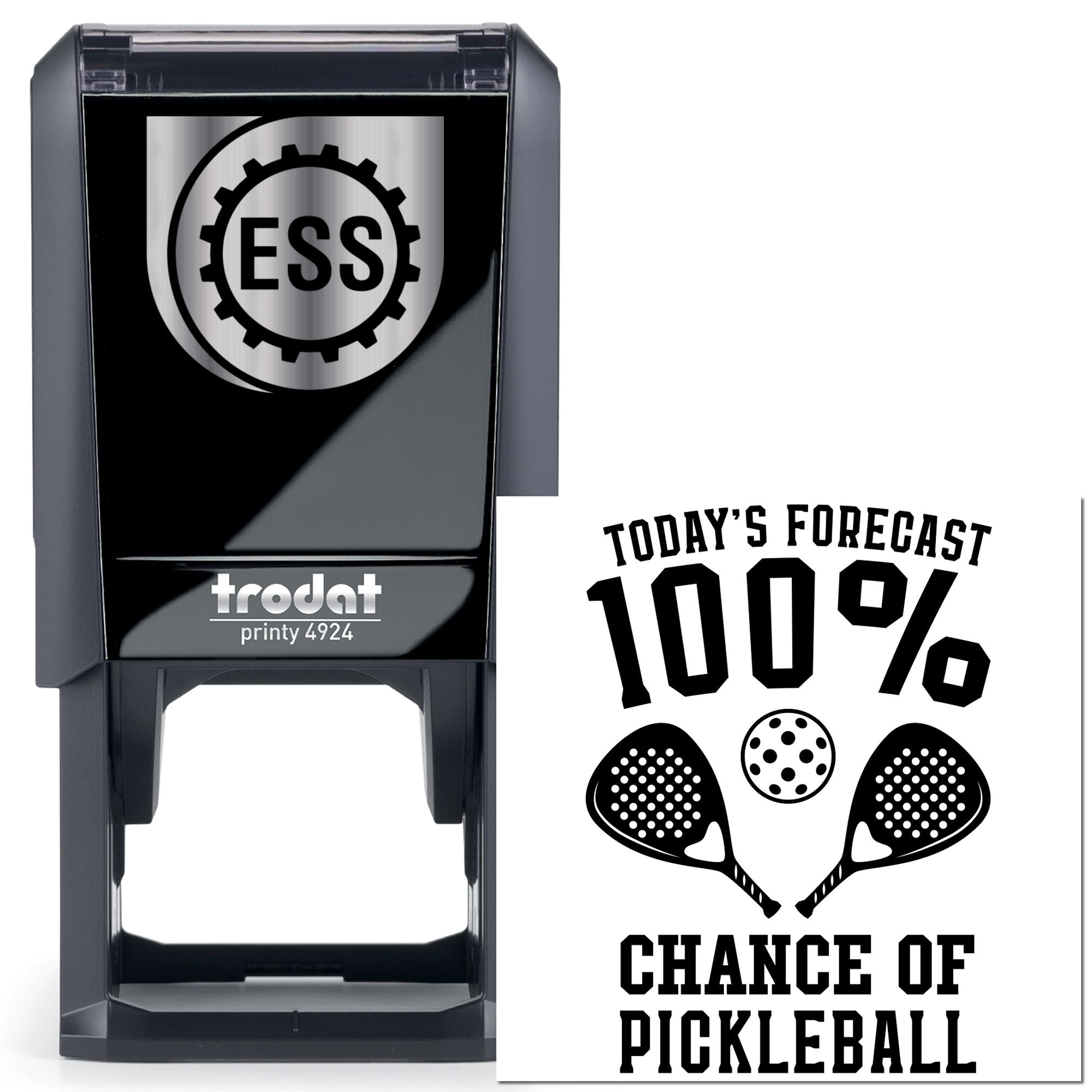Self-Inking Pickleball Forecast Paper Goods Stamp