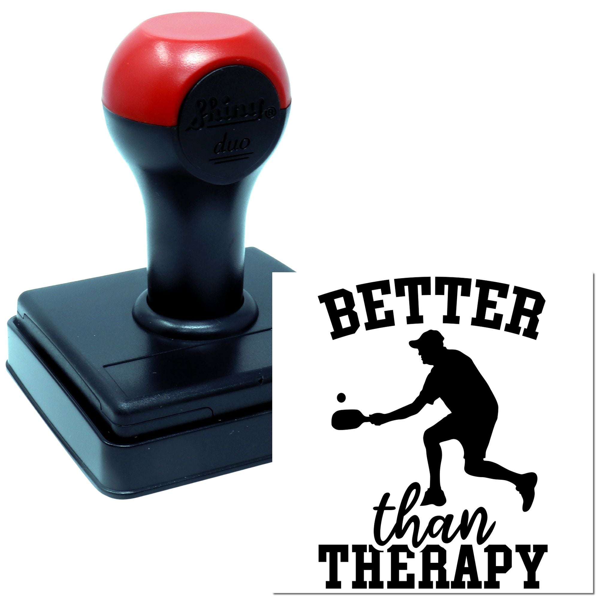 Duo Pickleball Is Better Than Therapy Hand Stamp