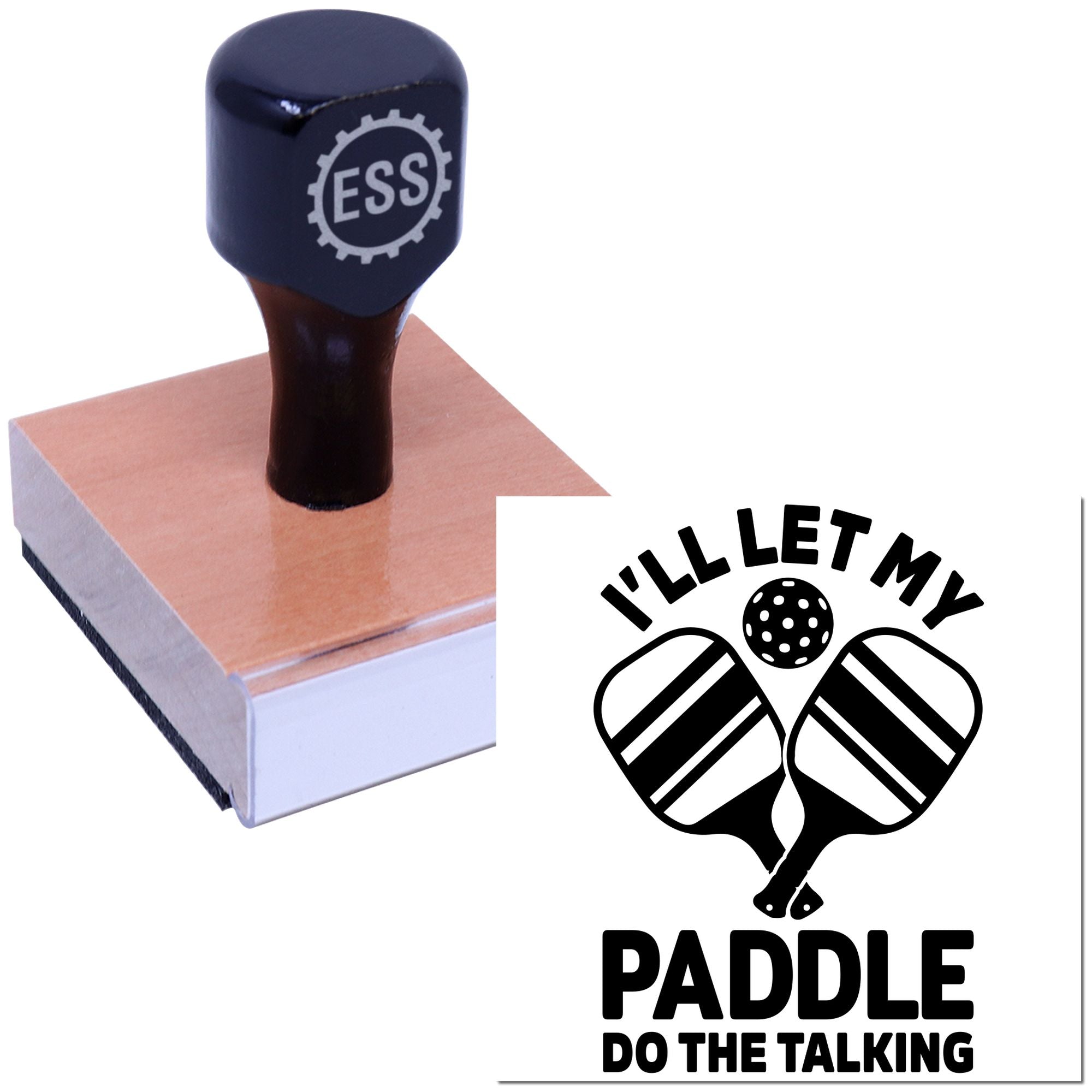 Paddle Speaks Volumes Place Card Rubber Stamp