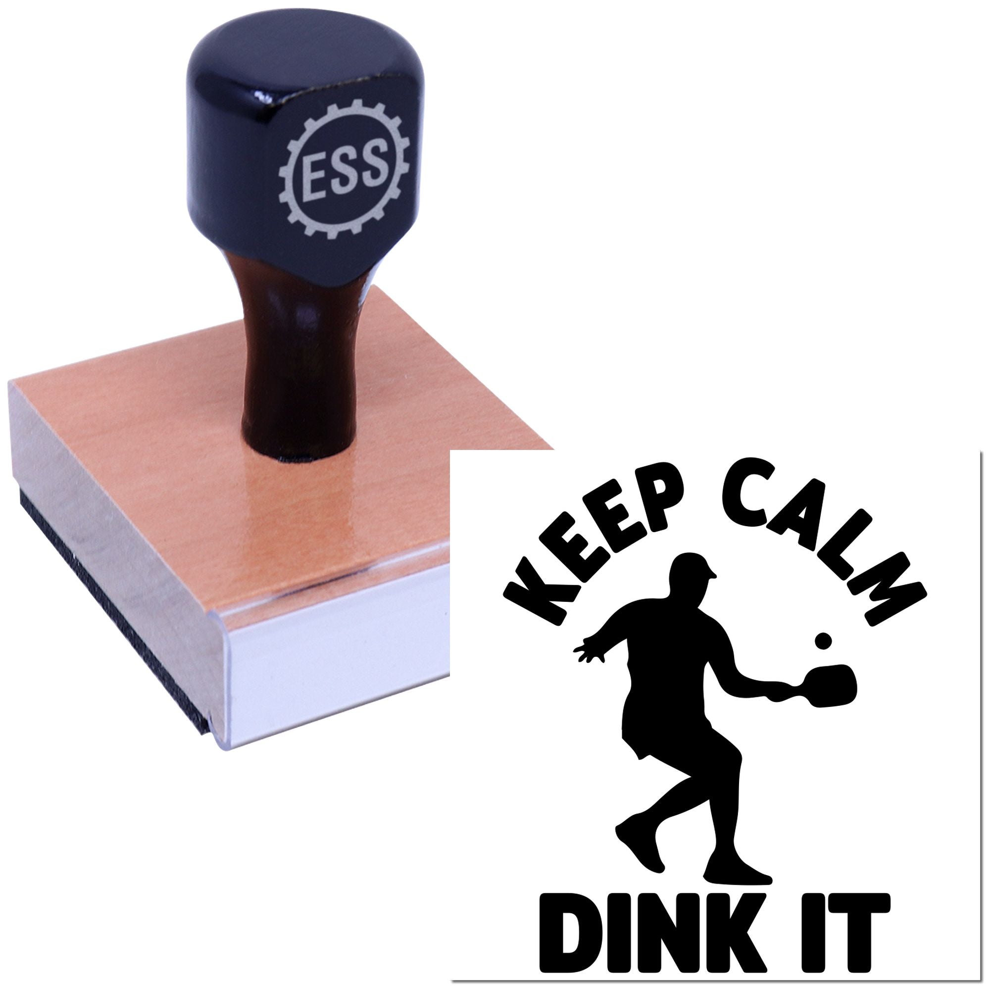 Pickleball Dink Master Scrapbooking Rubber Stamp