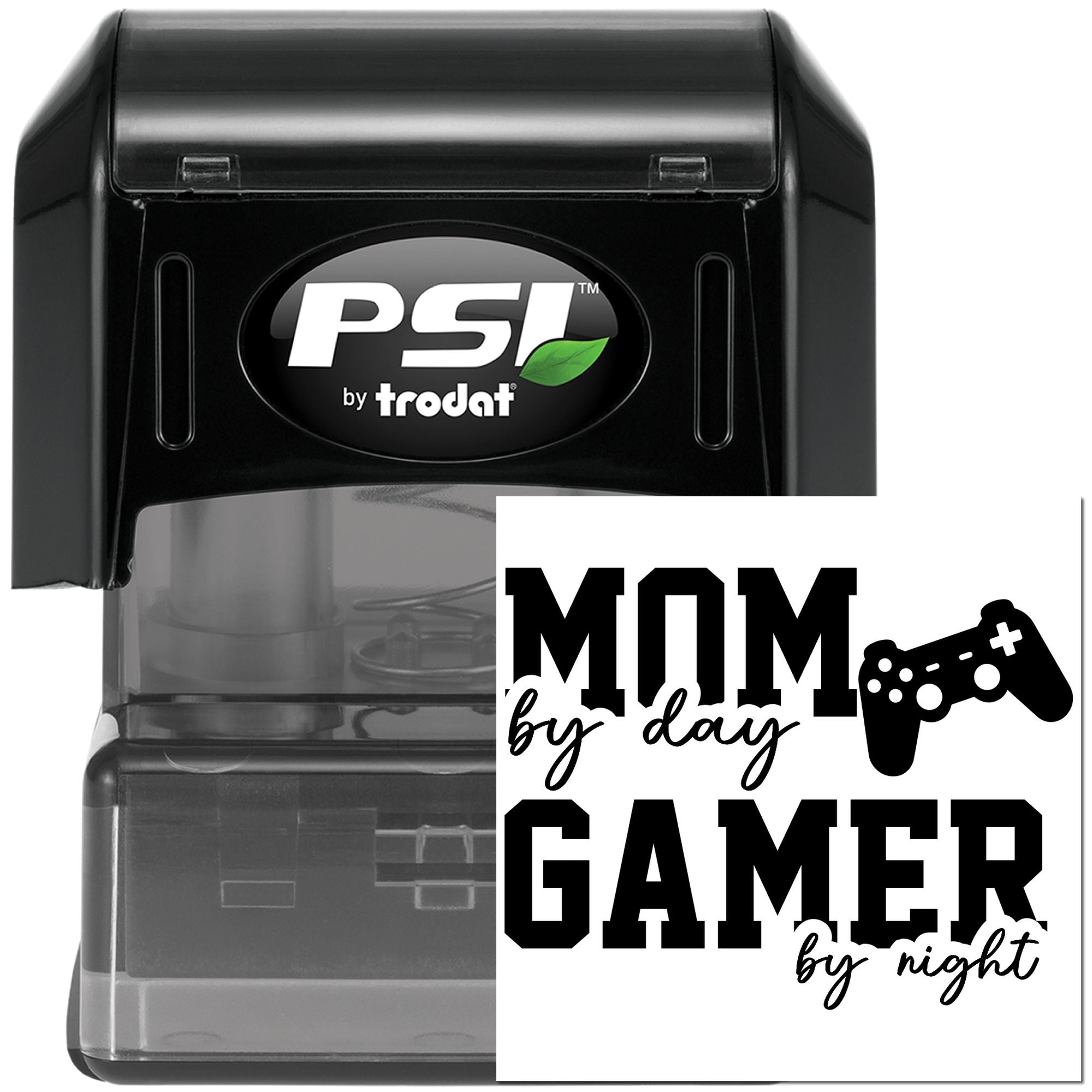 Pre-Inked Mom Gamer Night Crafting Stamp