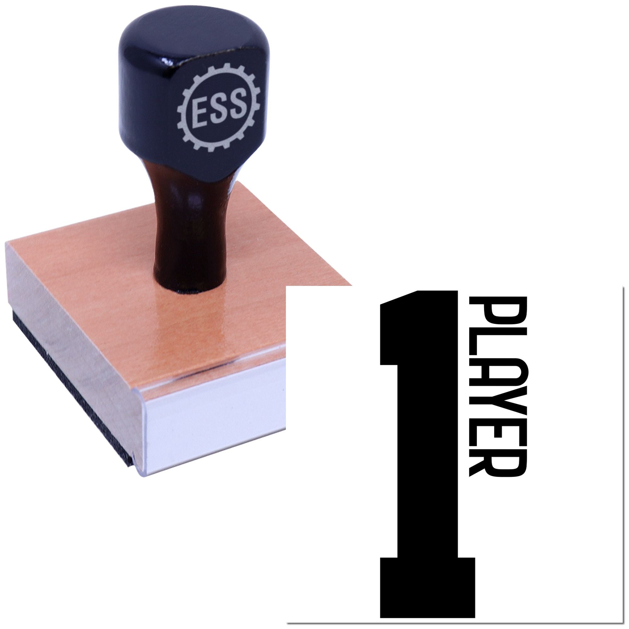 First Player Badge Handcraft Rubber Stamp