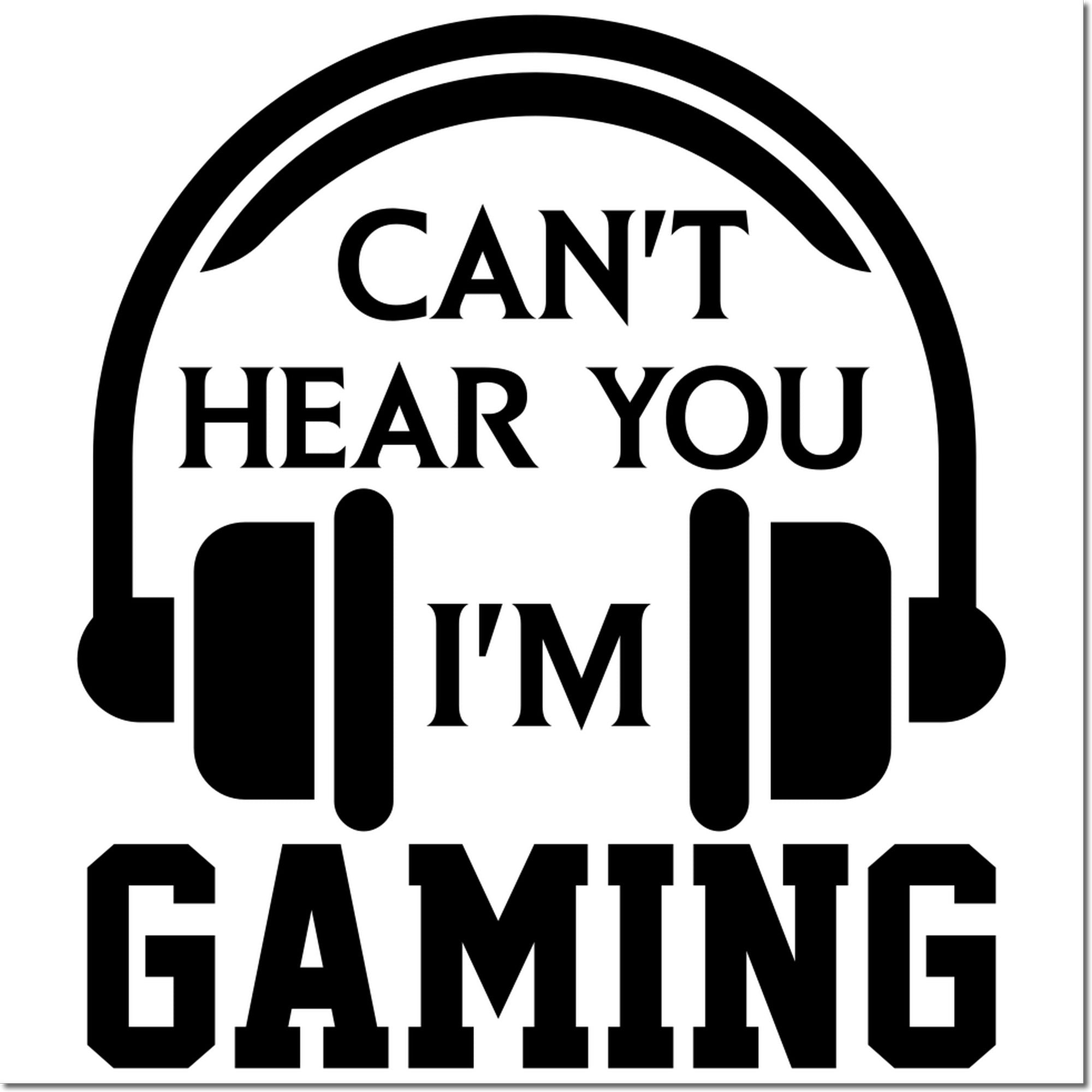 Gaming Silence Mode Paper Craft Rubber Stamp