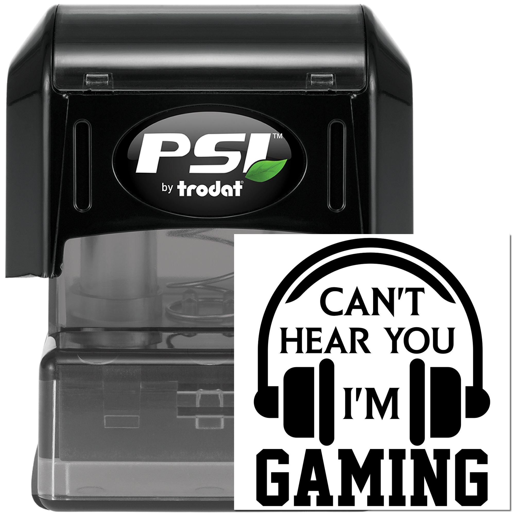 Pre-Inked Can't Hear Gaming Paper Craft Stamp