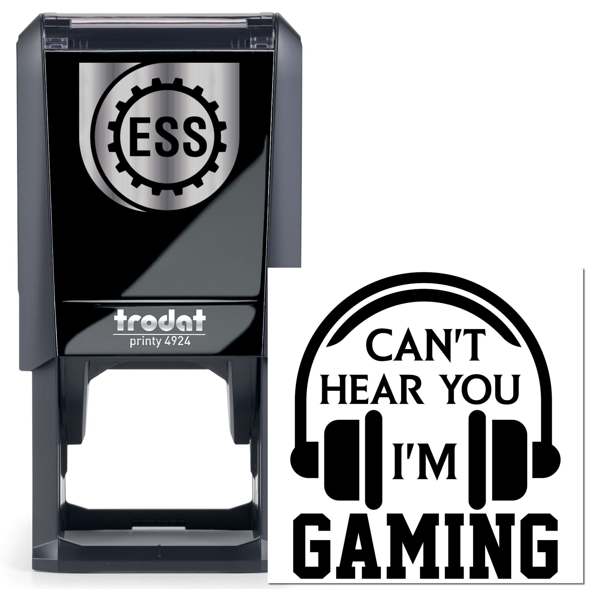 Self-Inking Silent Gamer Papercraft Stamp