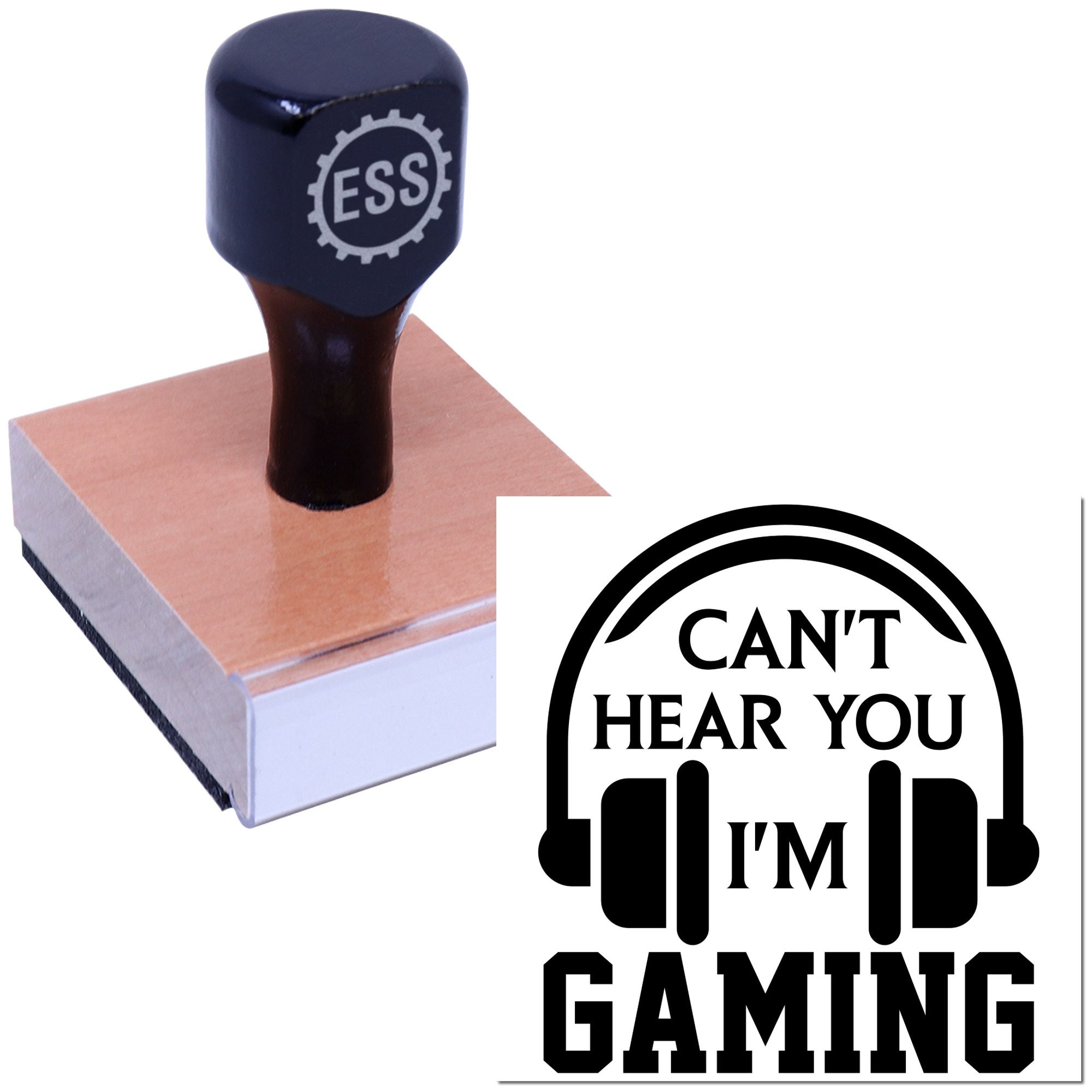 Gaming Silence Mode Paper Craft Rubber Stamp