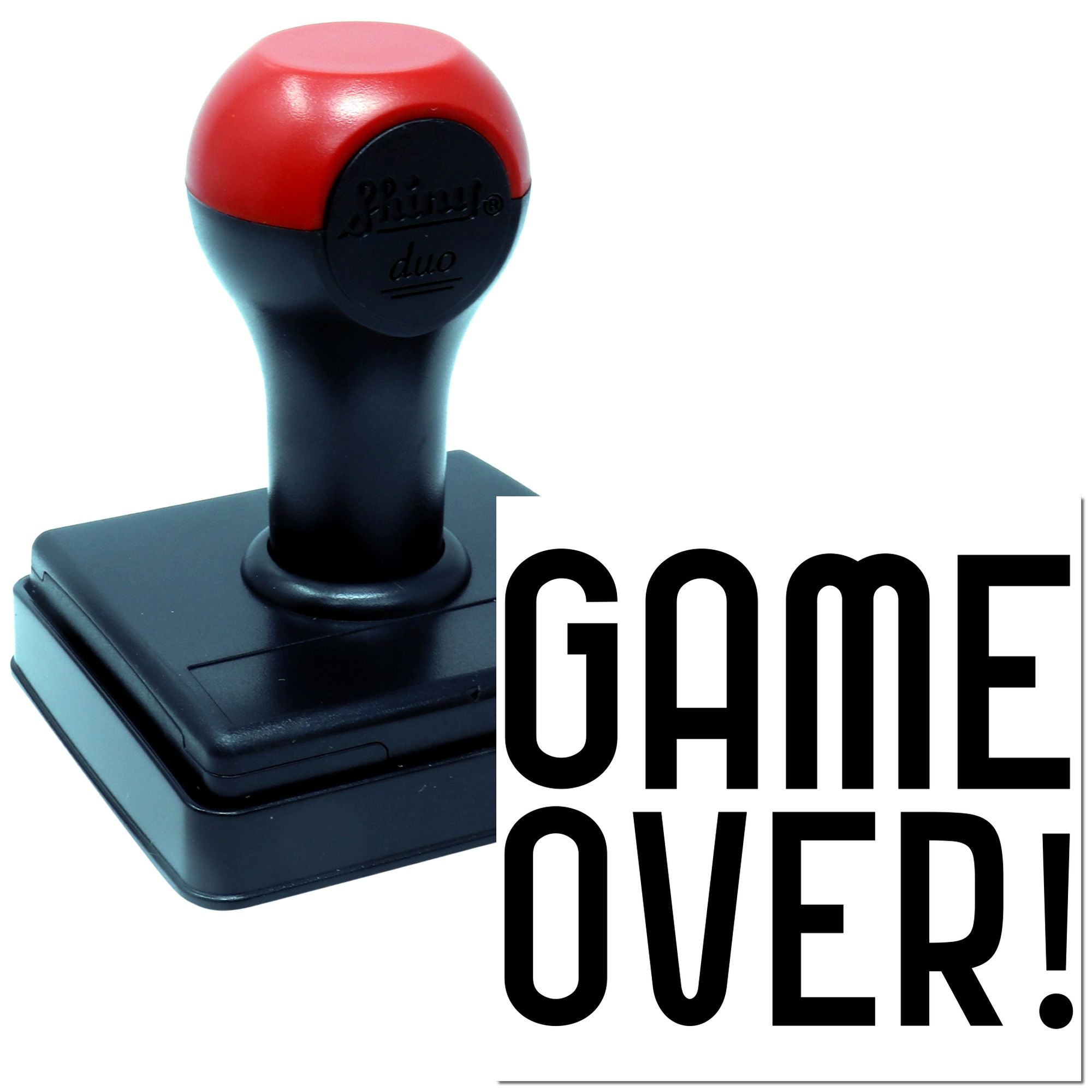 Duo Retro Arcade Bold Game Over Hand Stamp