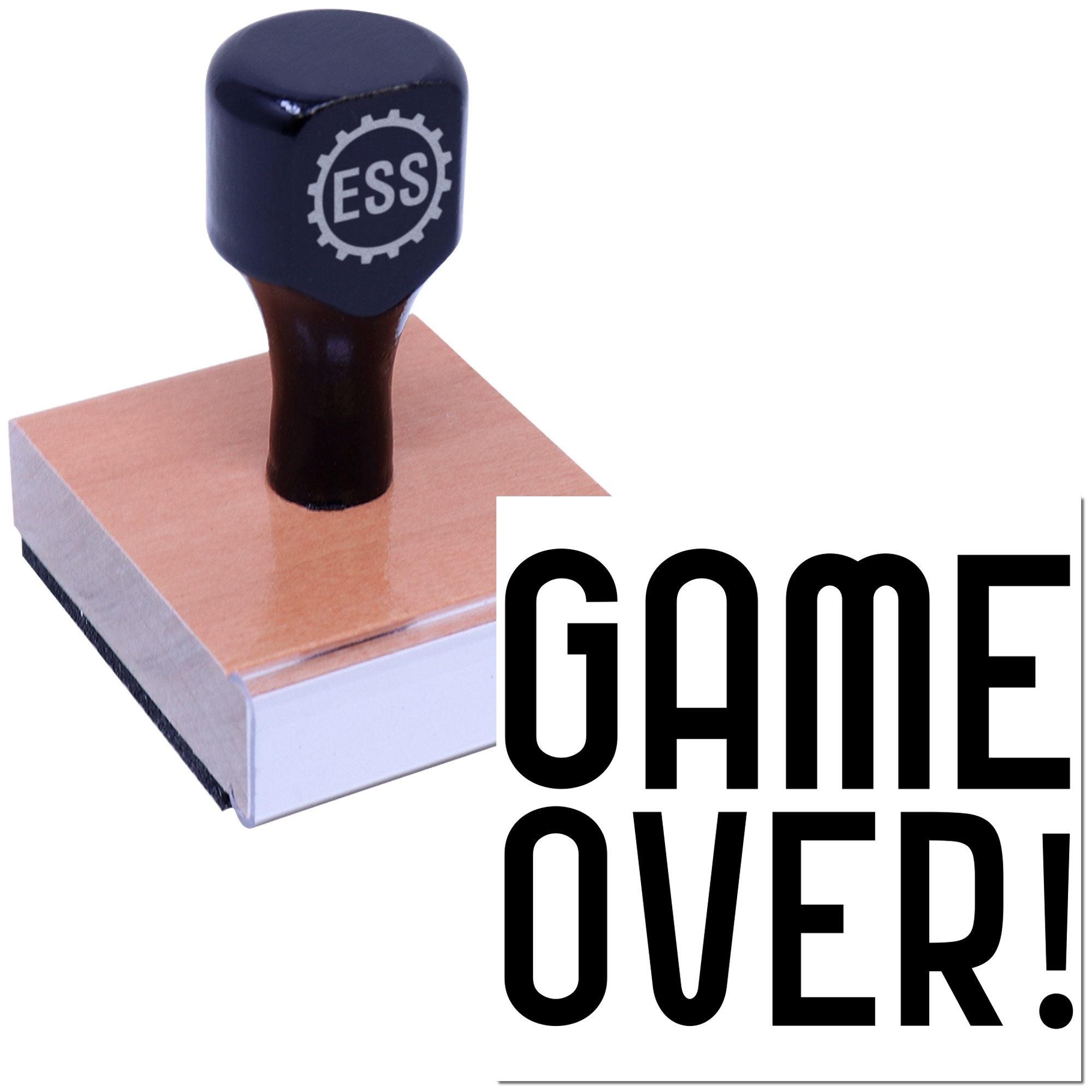 Playtime Ended Banner Journaling Rubber Stamp