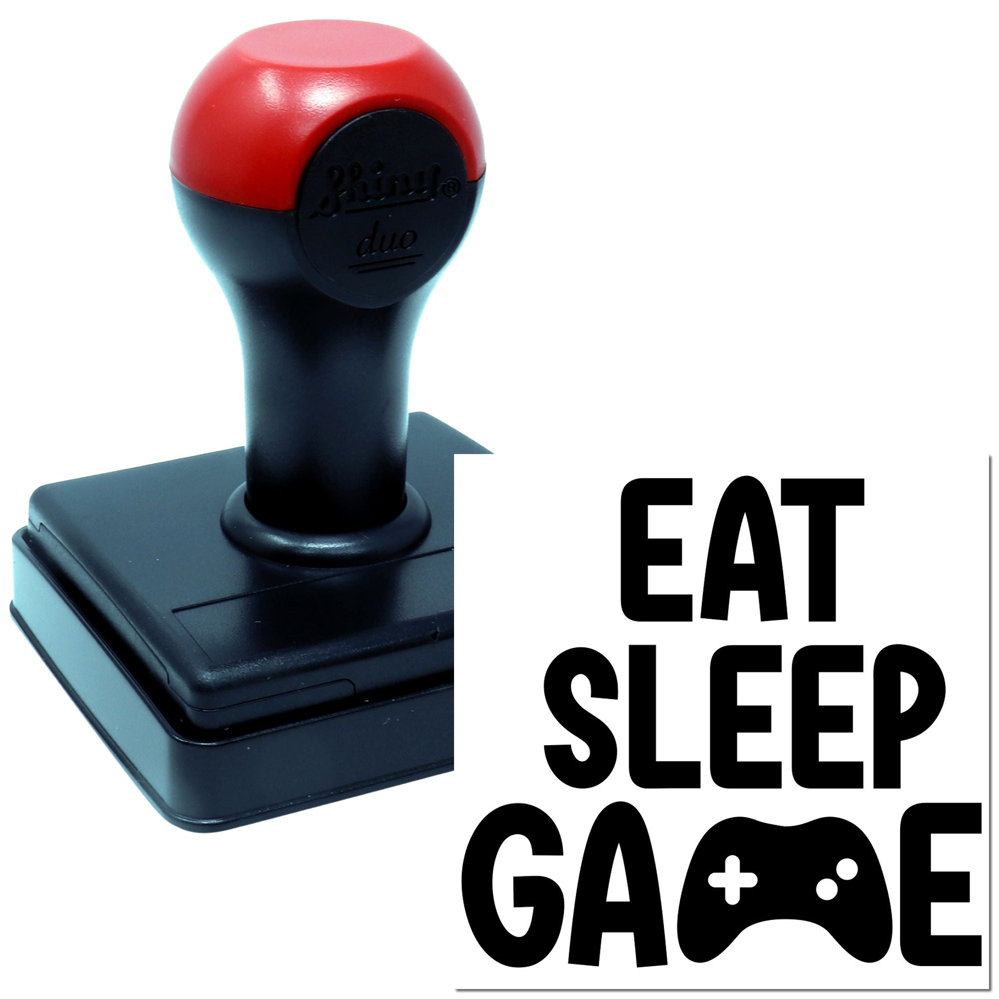 Duo Eat Sleep Game Repeat Forever Hand Stamp