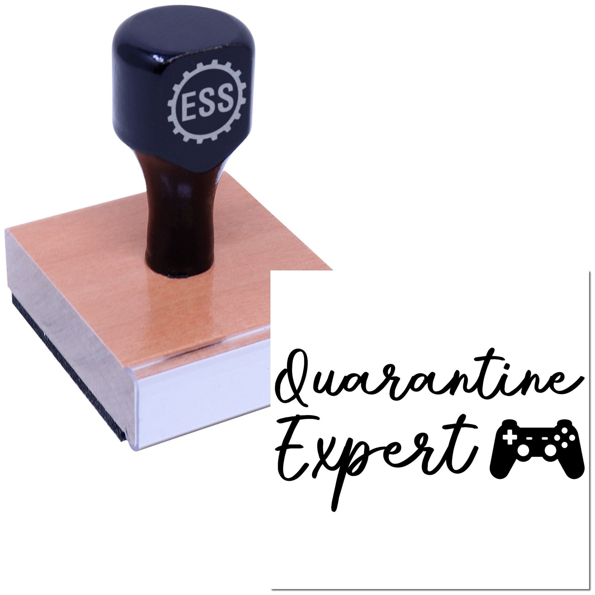 Quarantine Gaming Pro Note Card Rubber Stamp