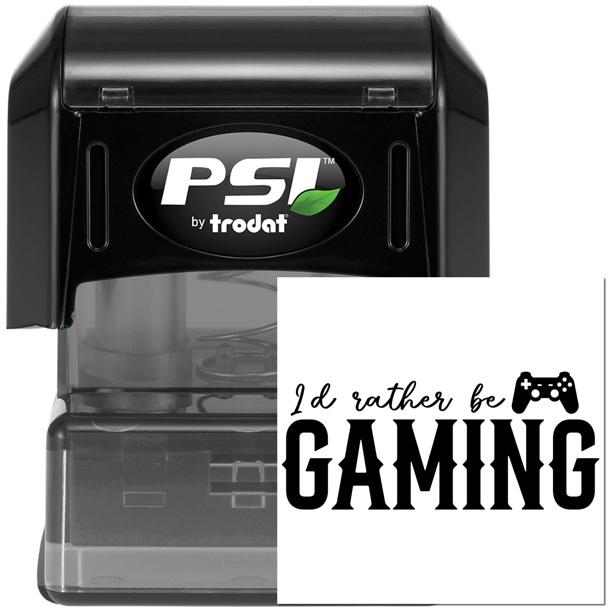 Pre-Inked I'd Rather Gaming Paper Goods Stamp