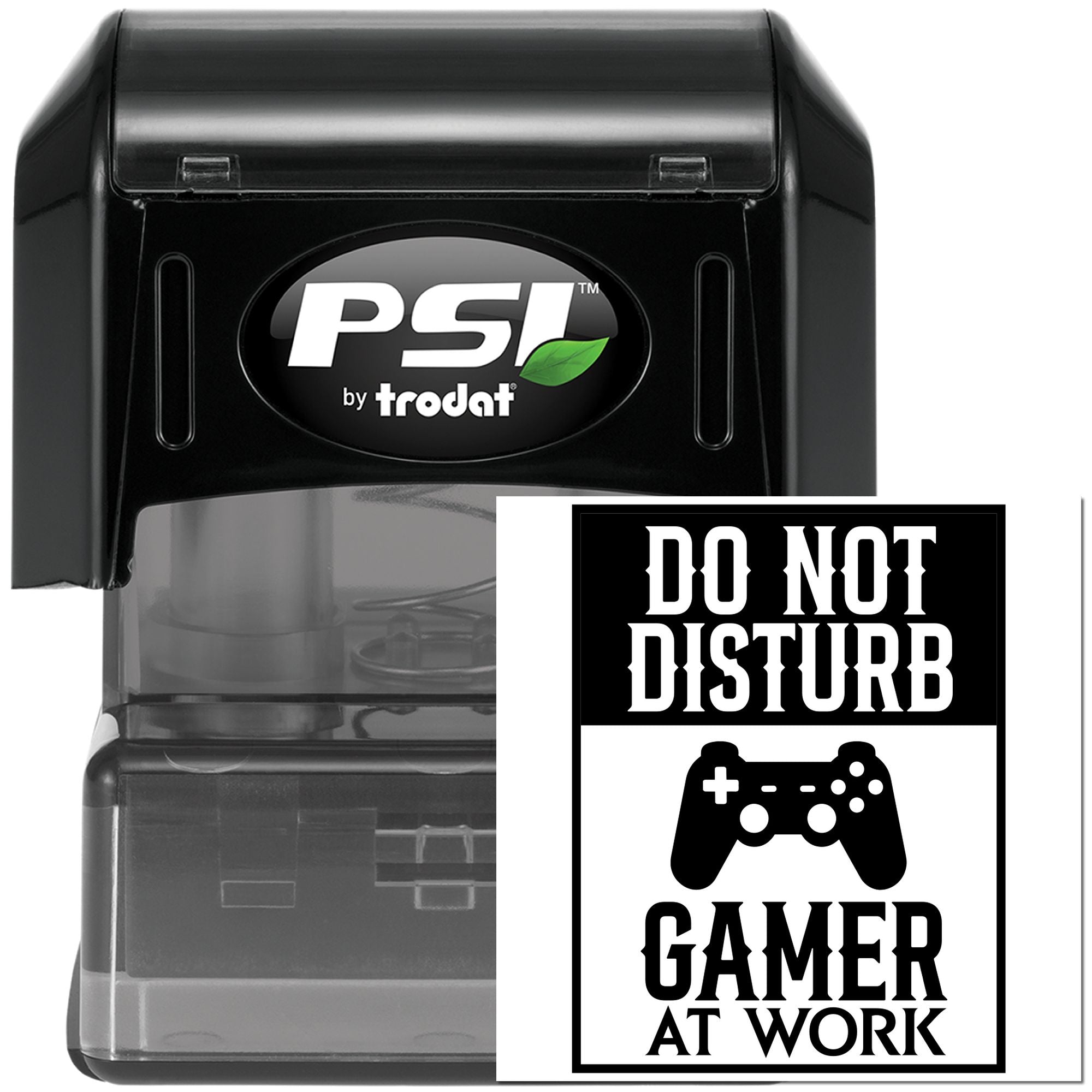 Pre-Inked Gamer At Work Note Card Stamp