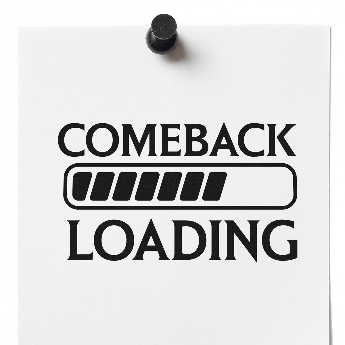 Slim Comeback Progress Bar Rising Tag Pre-Inked Stamp - Engineer Seal Stamps