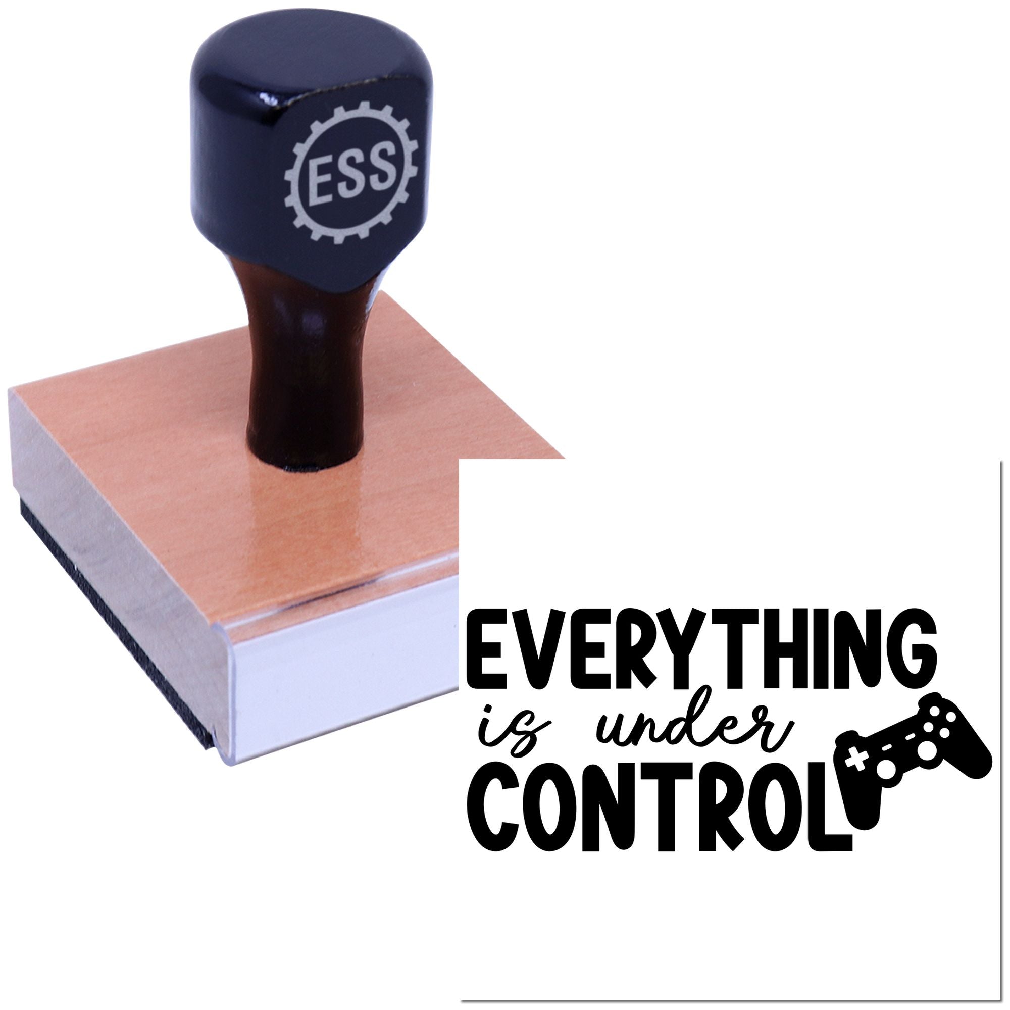 Gamer Control Affirmation Party Favor Rubber Stamp