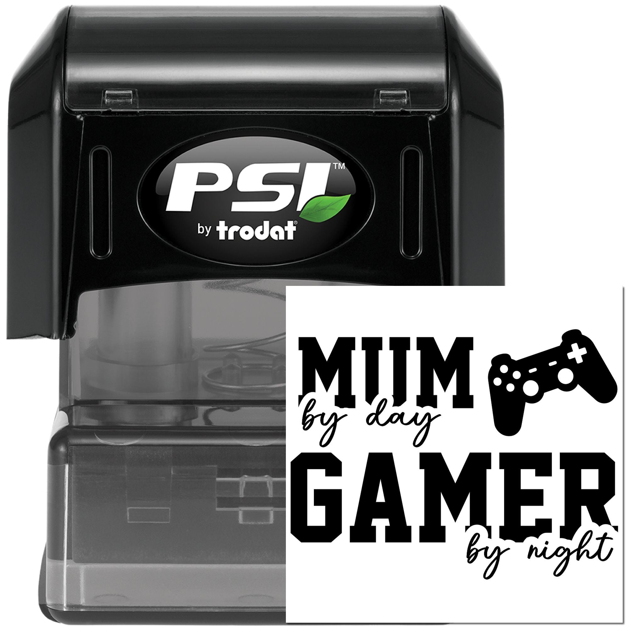 Pre-Inked Mom Gamer Night Craft Stamp