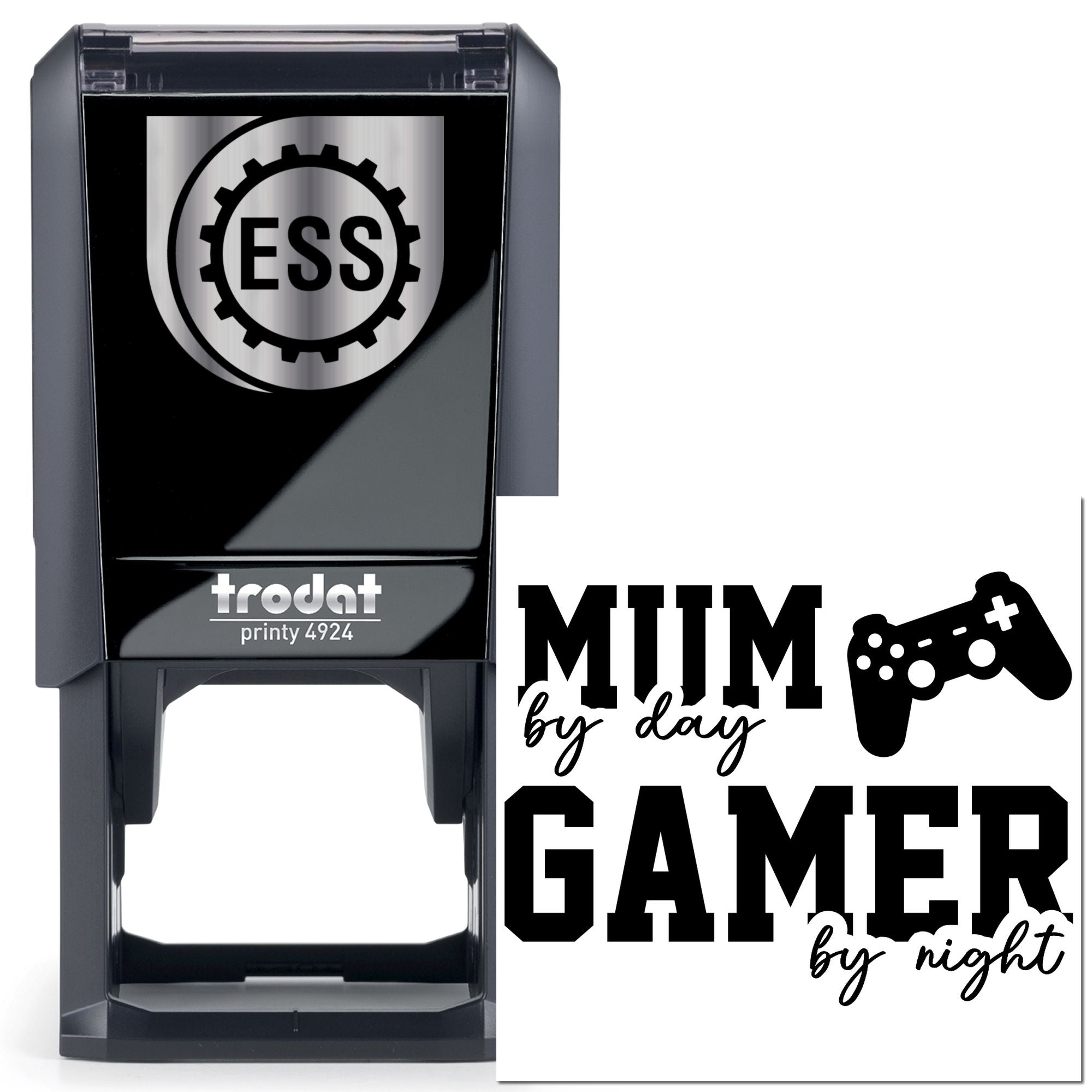 Self-Inking Gamer Mom Scrapbooking Stamp