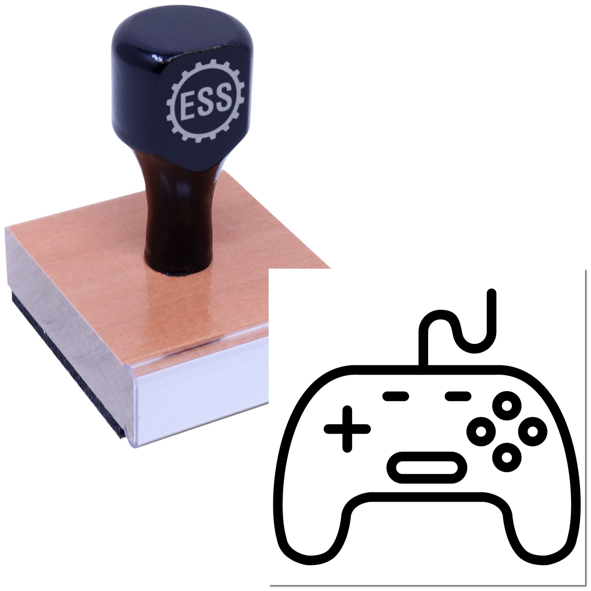 Classic Gaming Controller Card Rubber Stamp