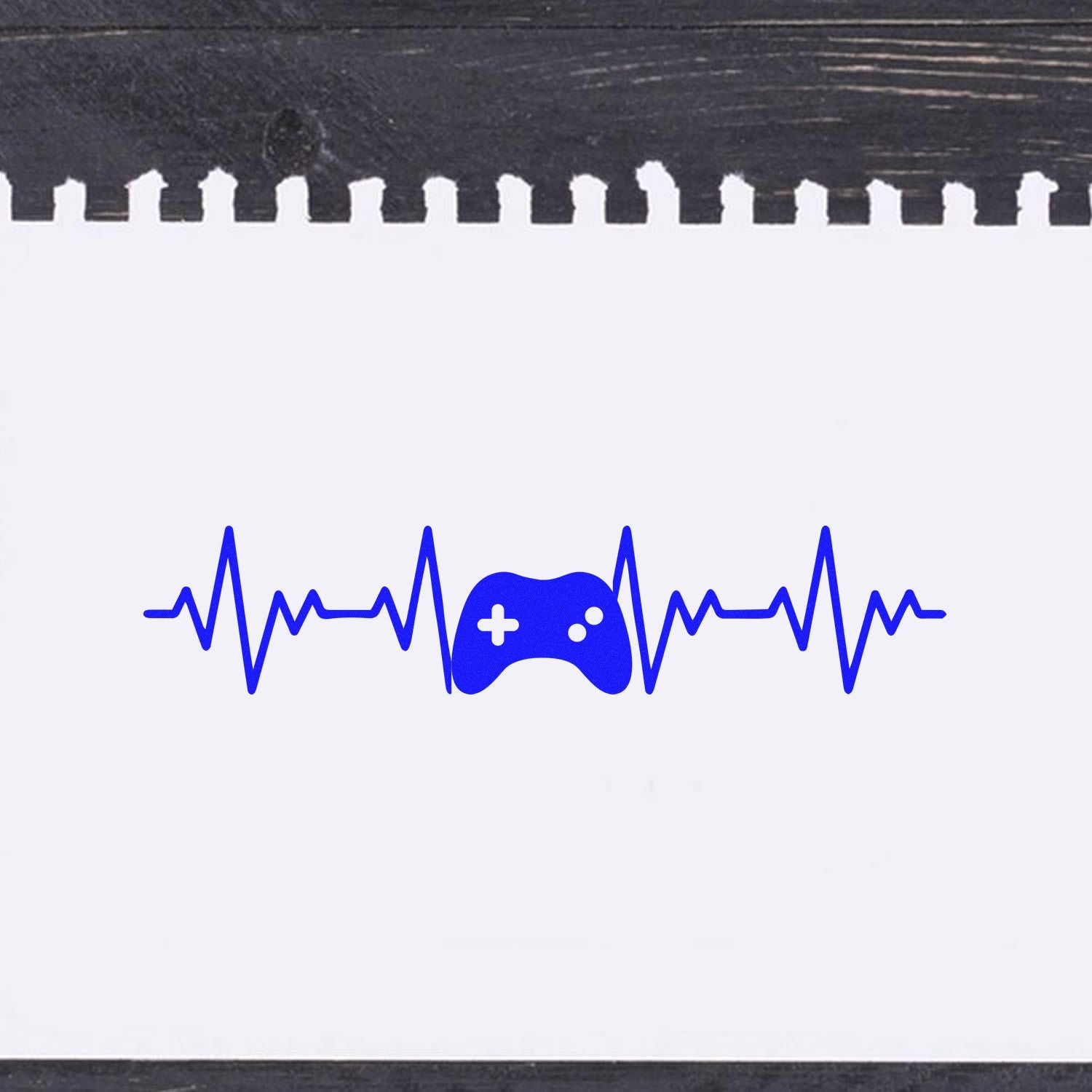 Gaming Heartbeat Rhythm Card Making Rubber Stamp