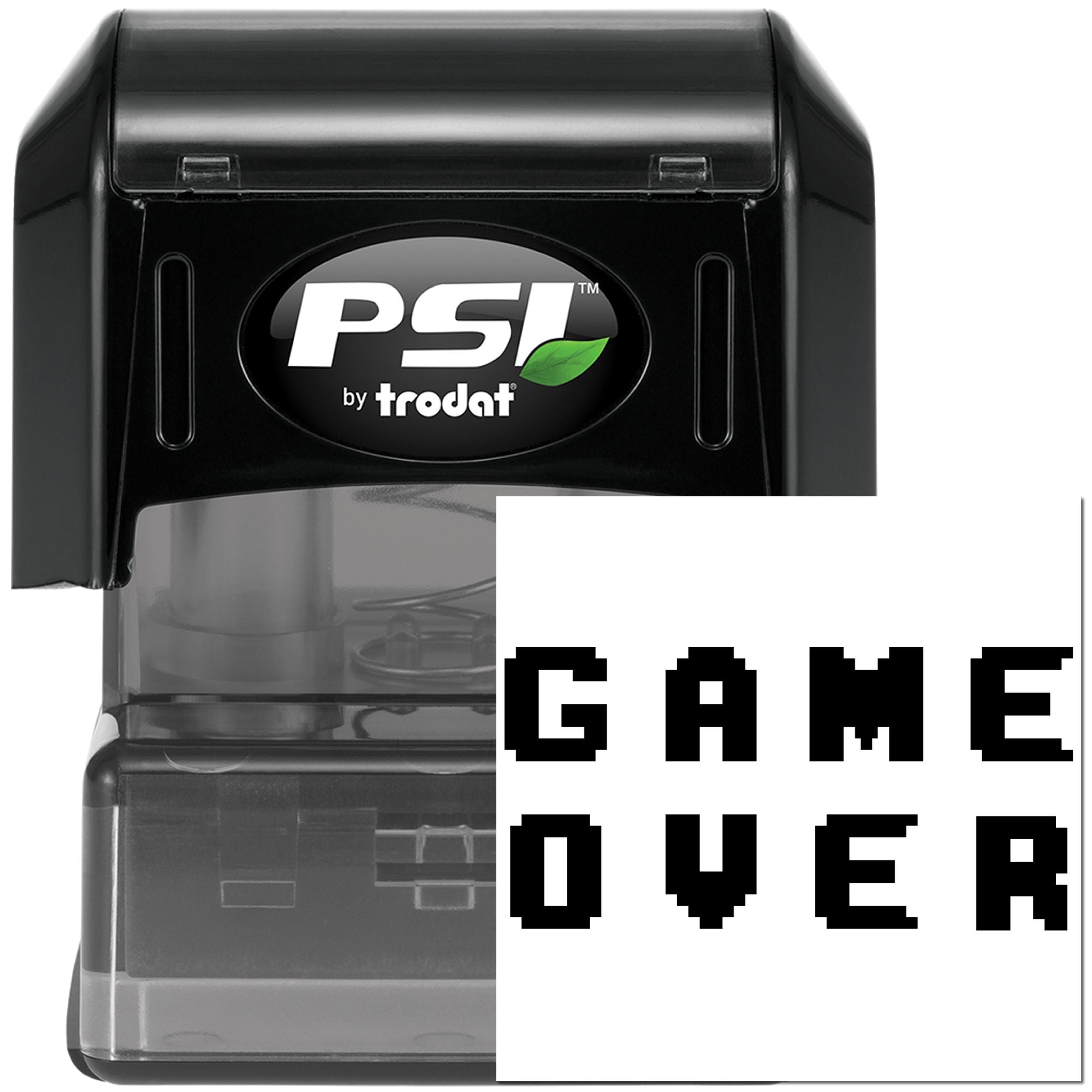 Pre-Inked Pixelated Game Over Crafting Stamp